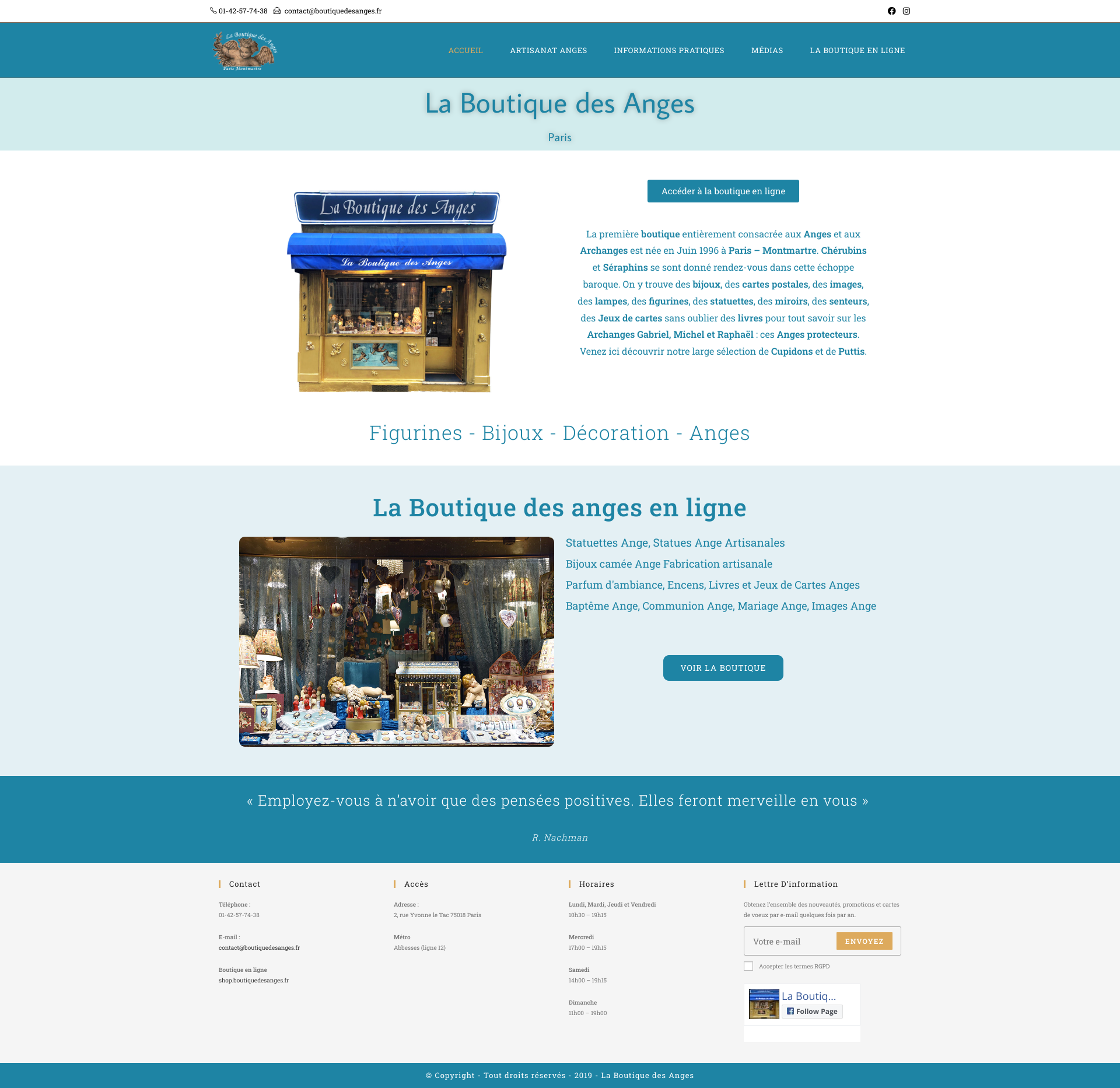 Aperçu du site