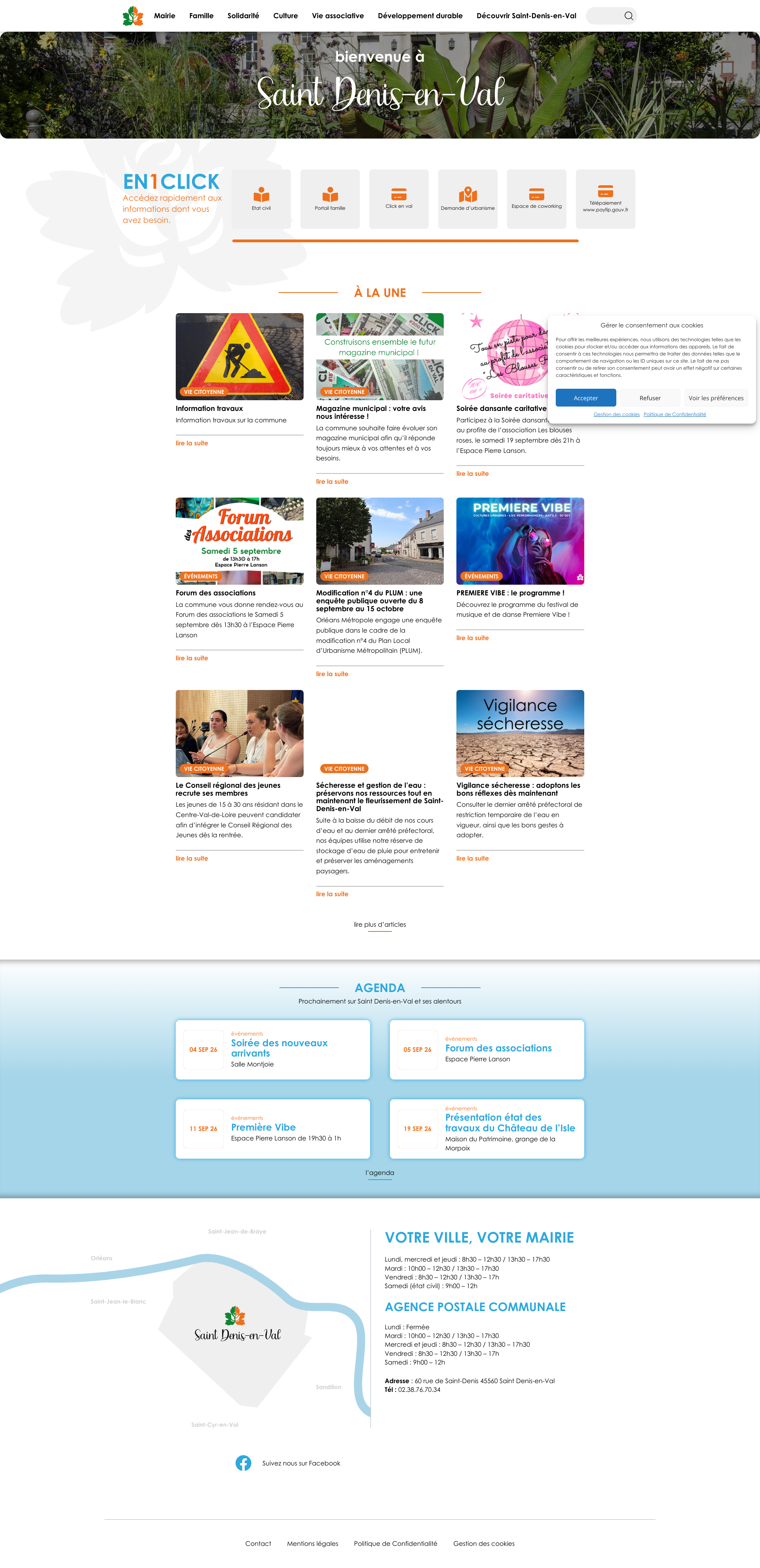 Aperçu du site