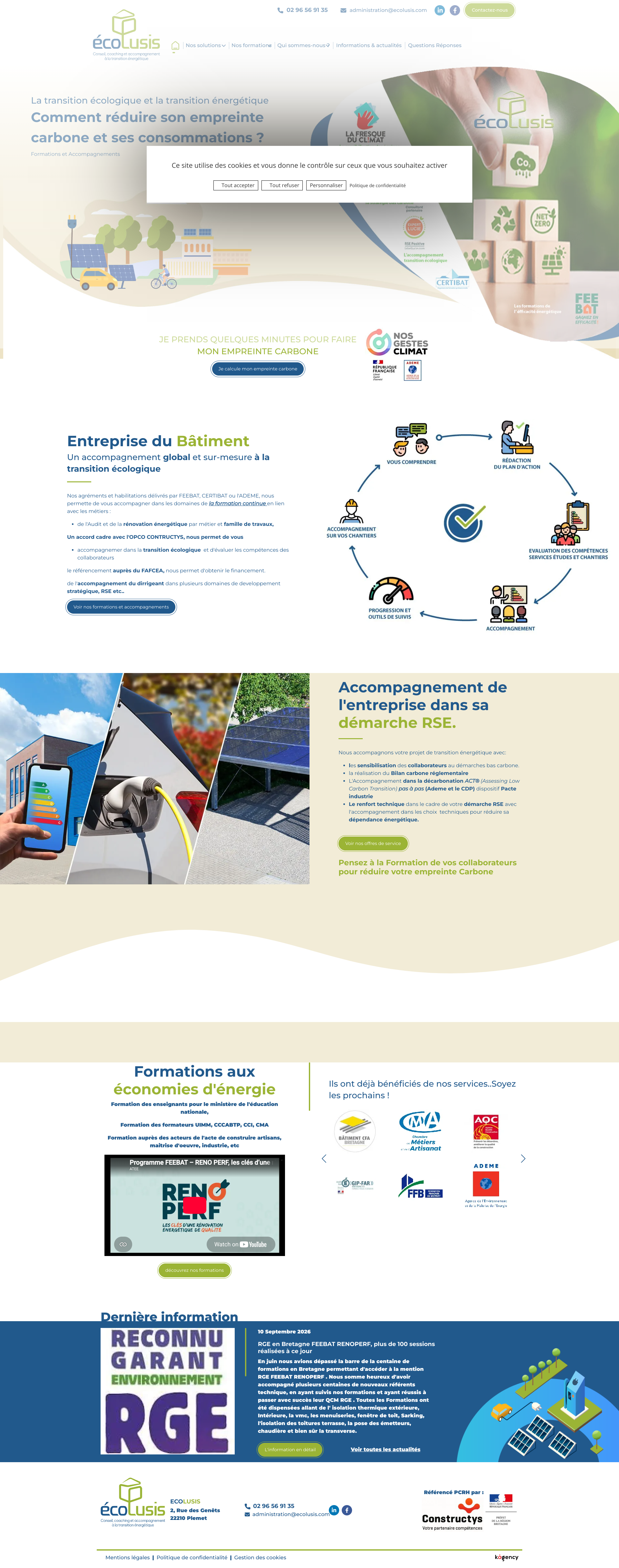 Aperçu du site