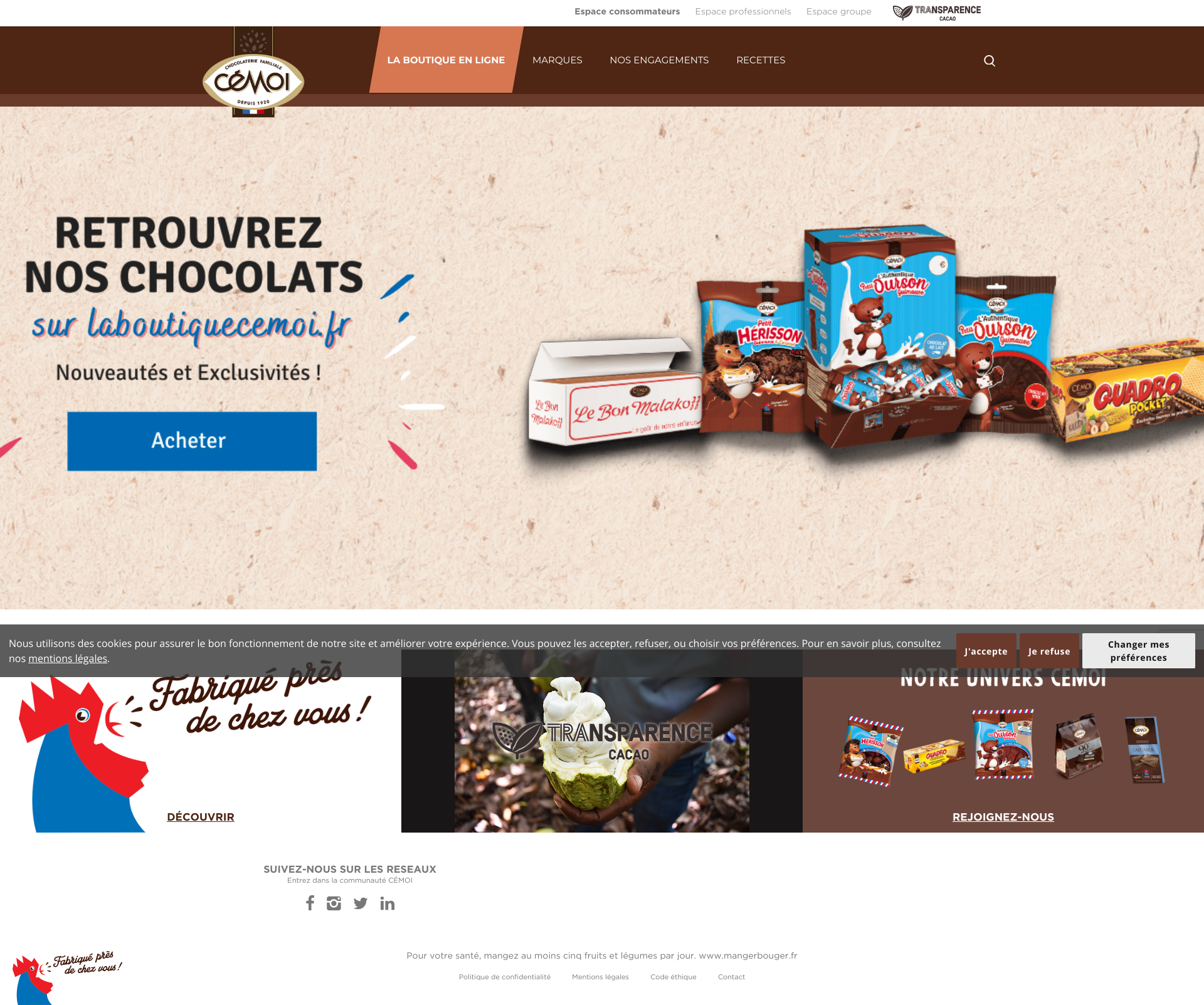 Aperçu du site