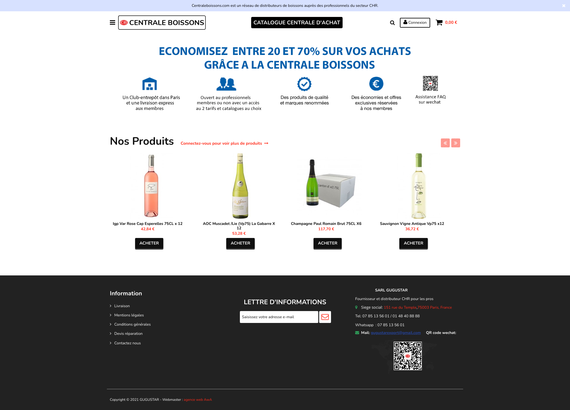 Aperçu du site