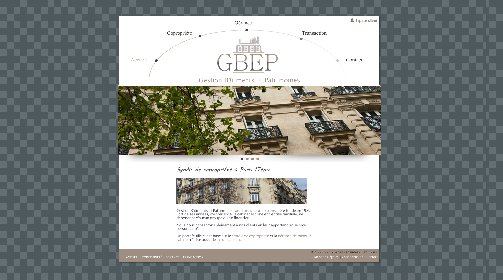 Aperçu du site