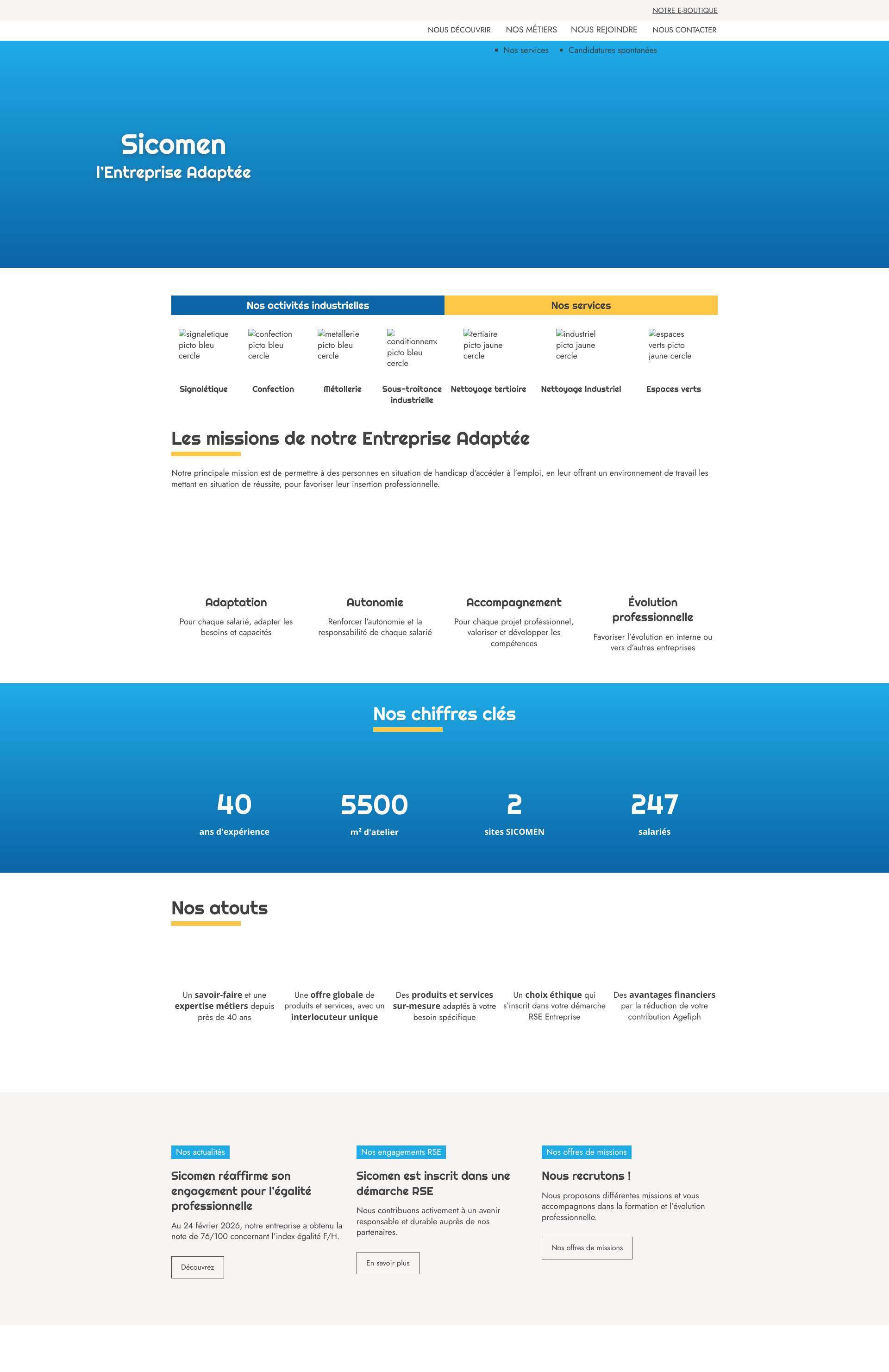 Aperçu du site