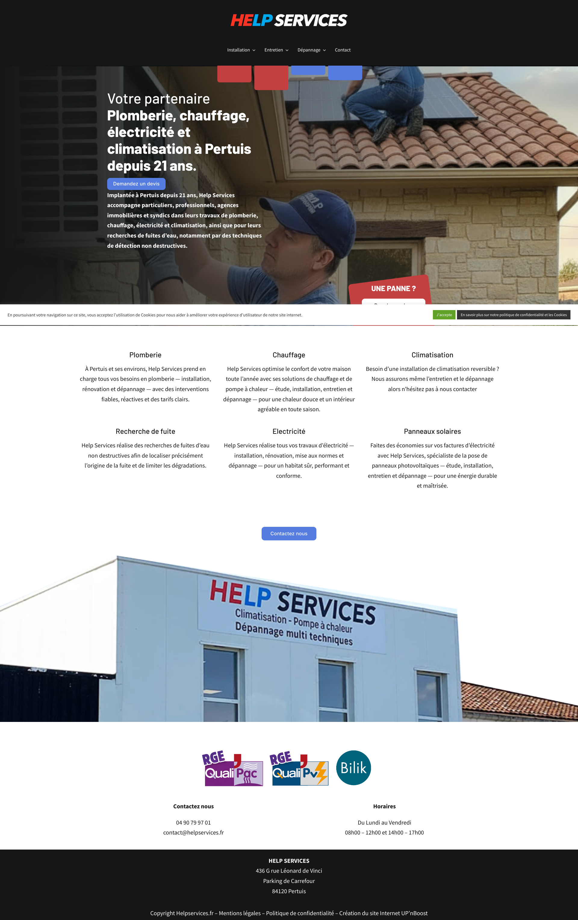 Aperçu du site