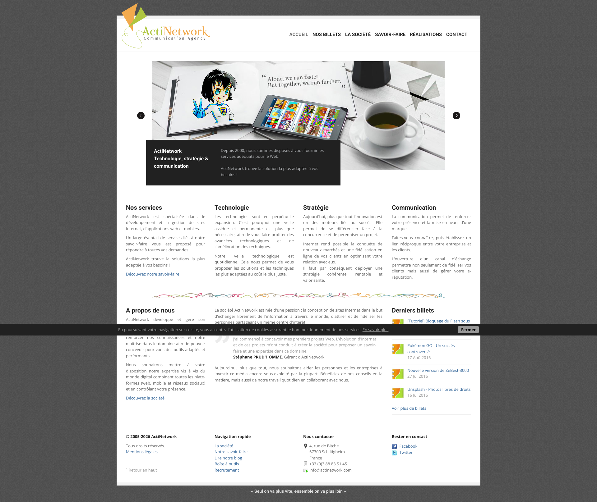 Aperçu du site