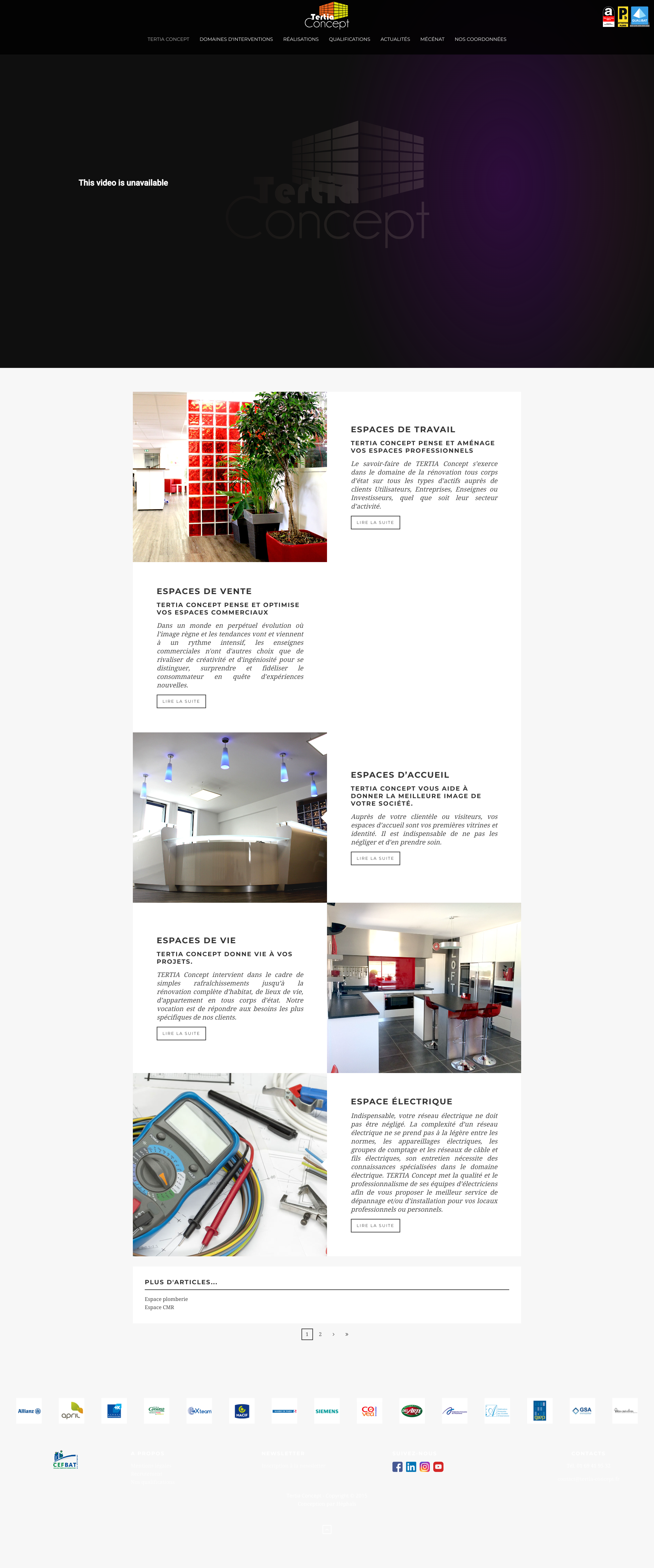 Aperçu du site