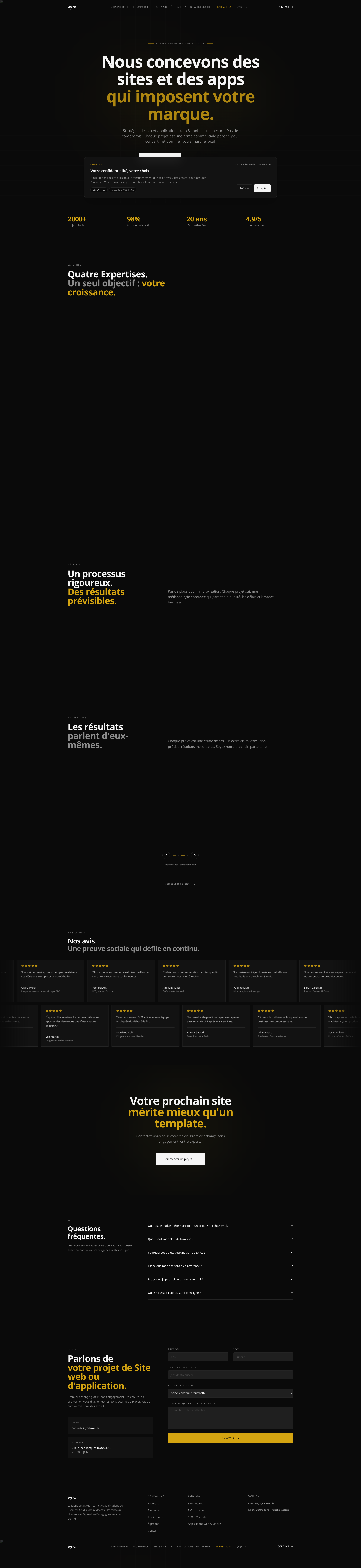 Aperçu du site