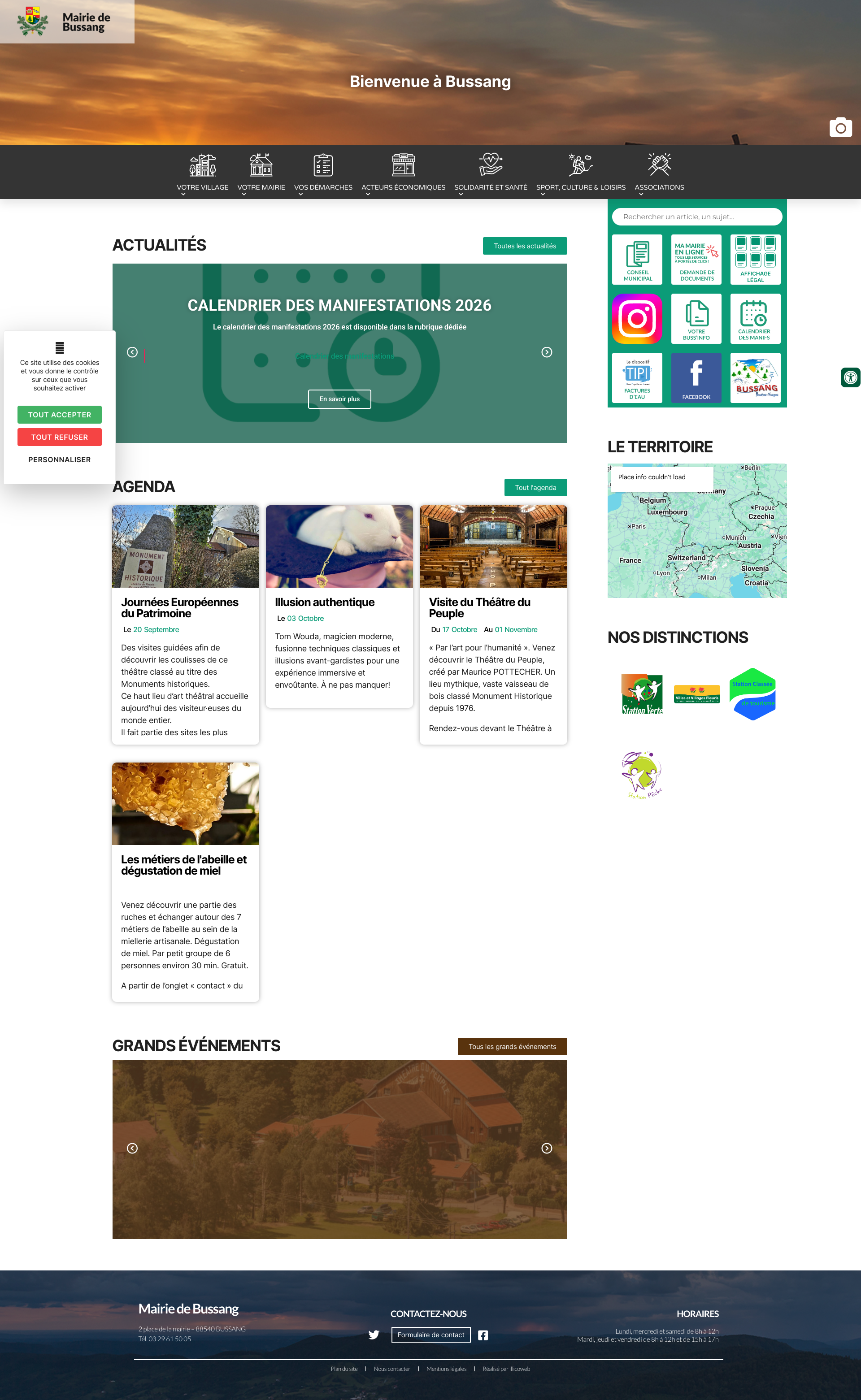 Aperçu du site