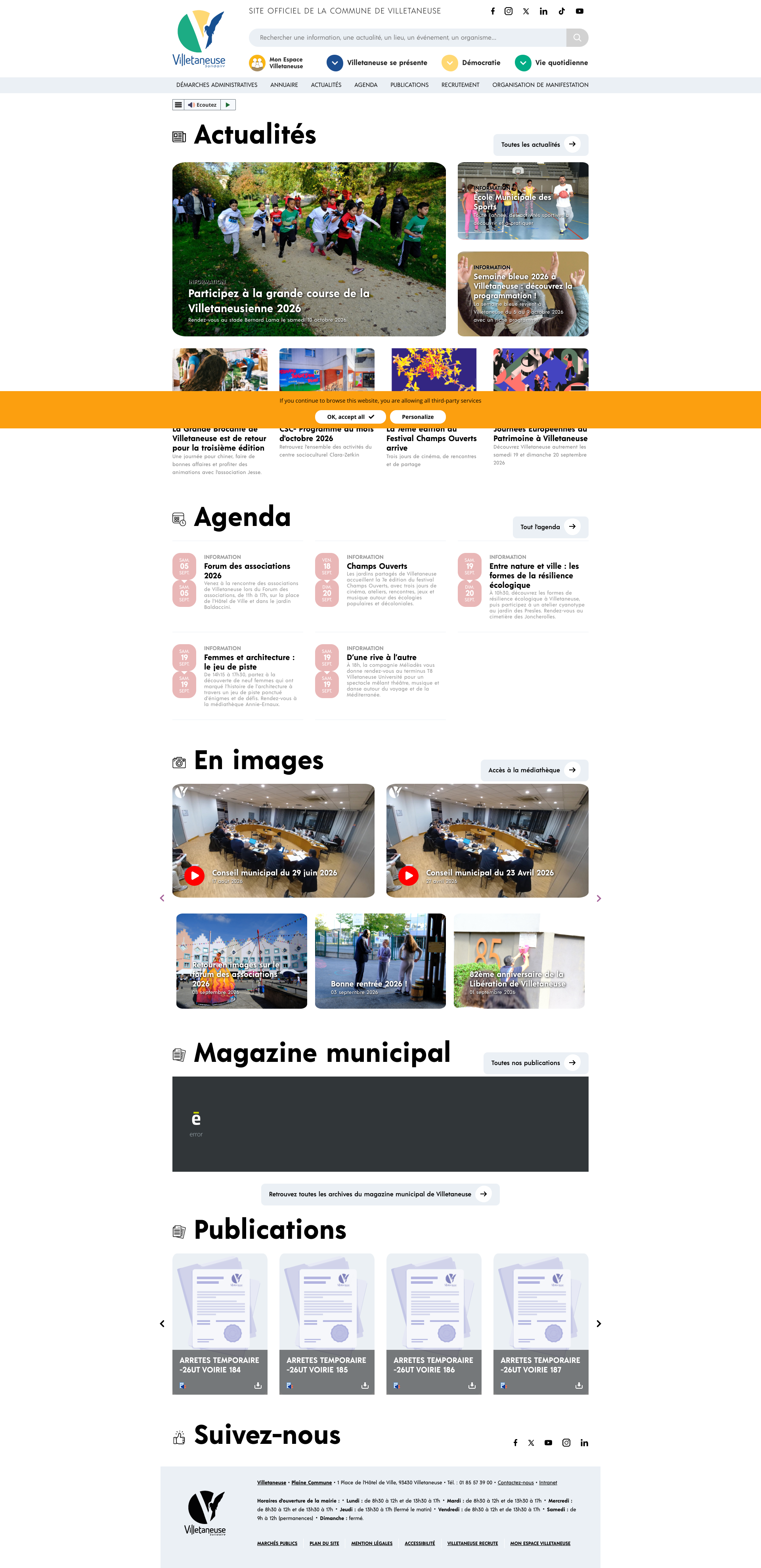 Aperçu du site