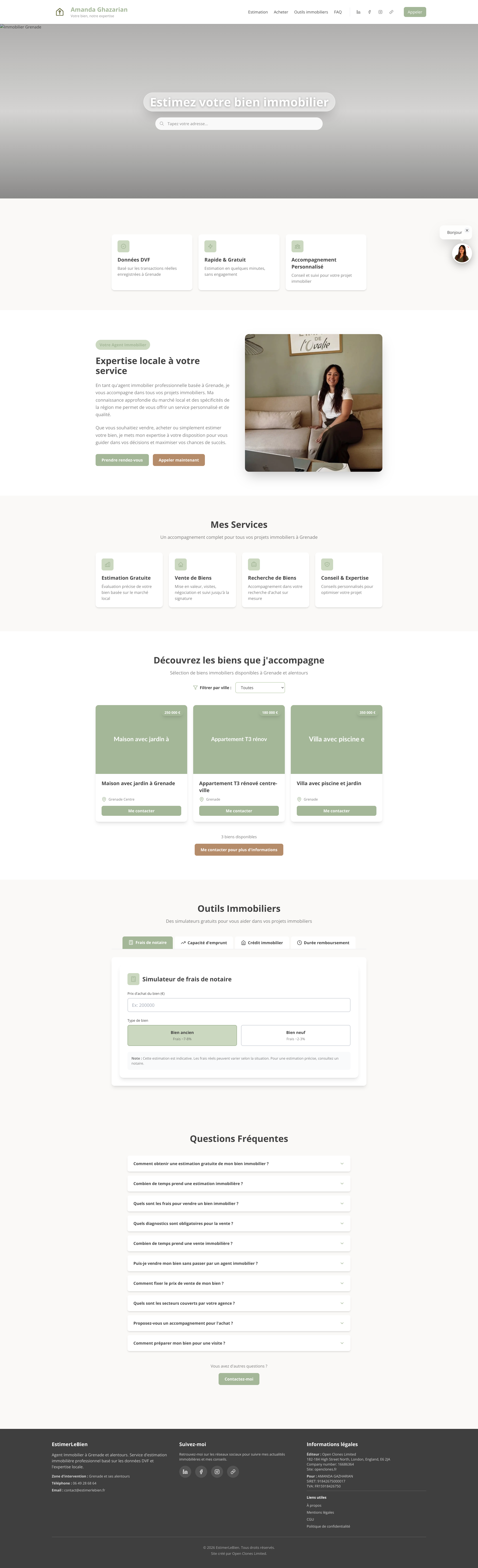 Aperçu du site
