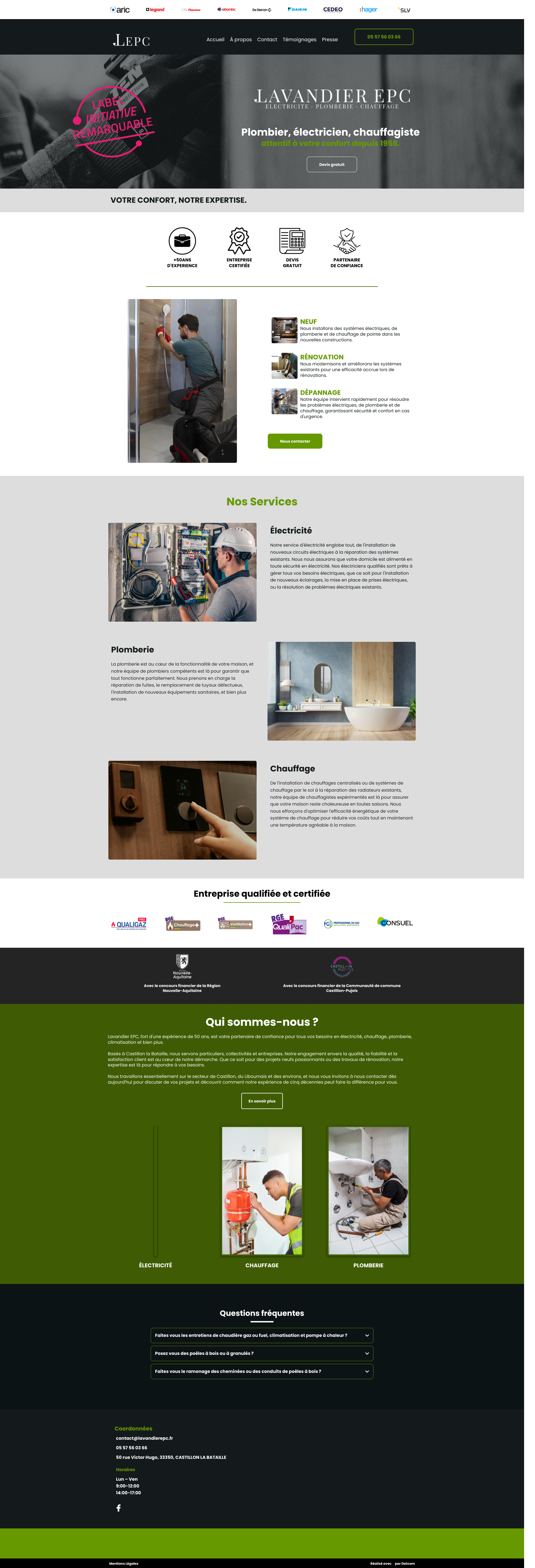 Aperçu du site