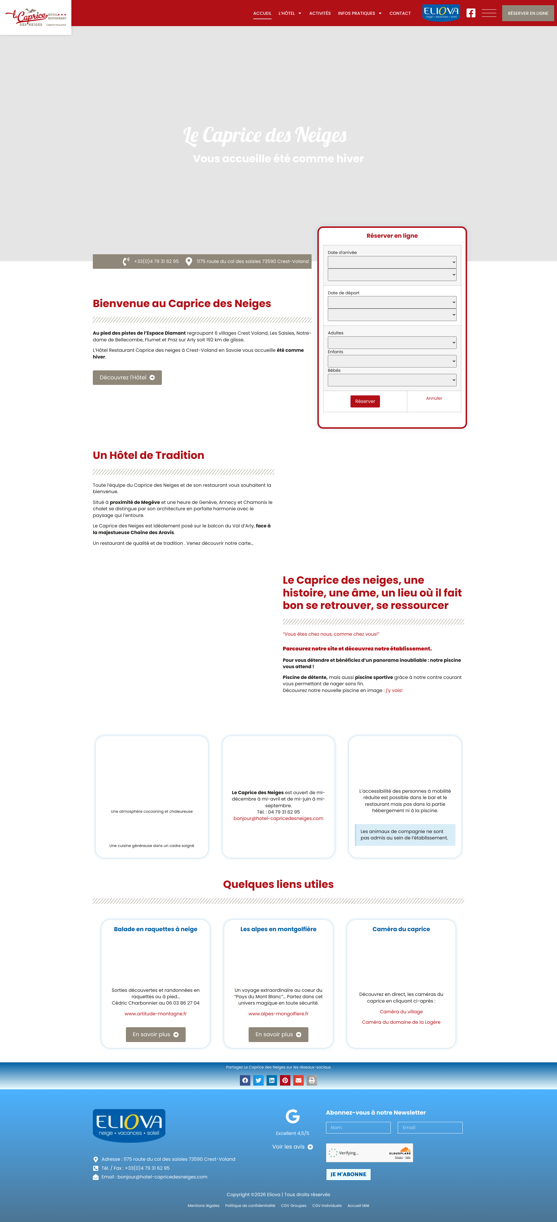 Aperçu du site