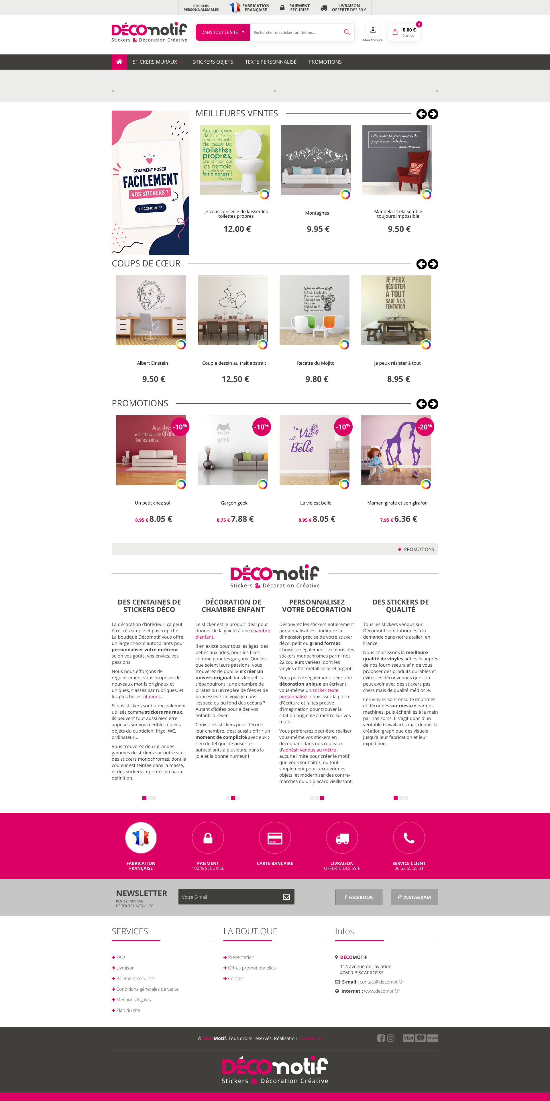 Aperçu du site