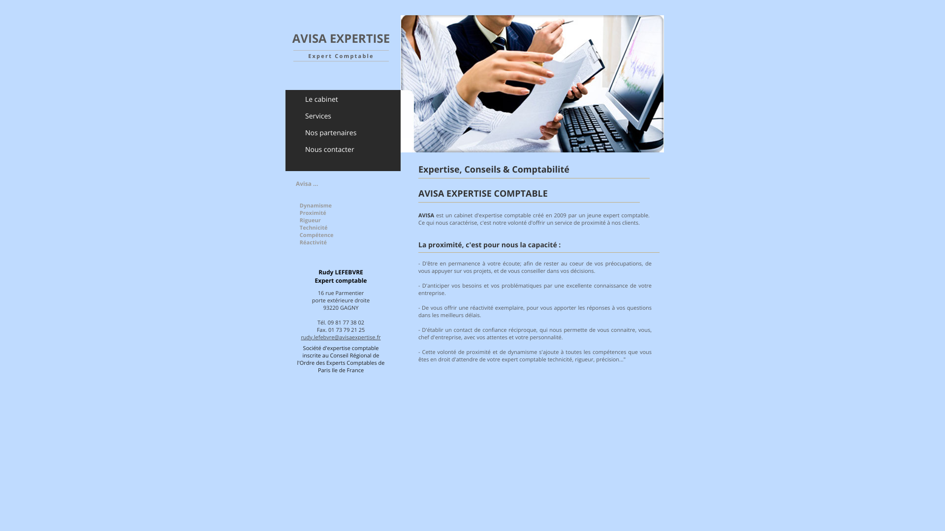 Aperçu du site