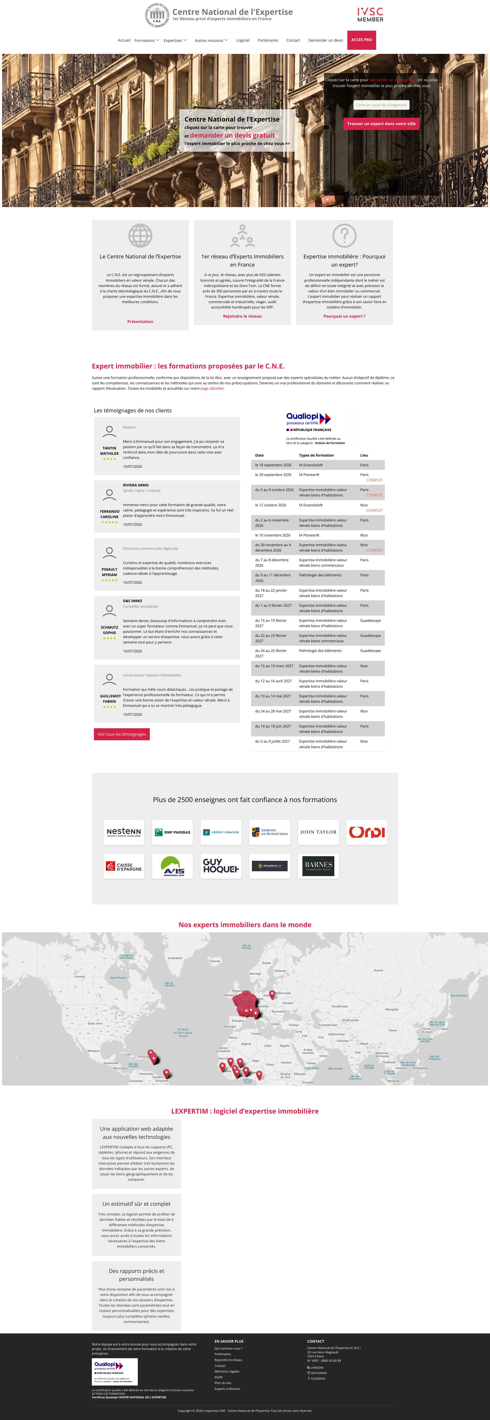 Aperçu du site