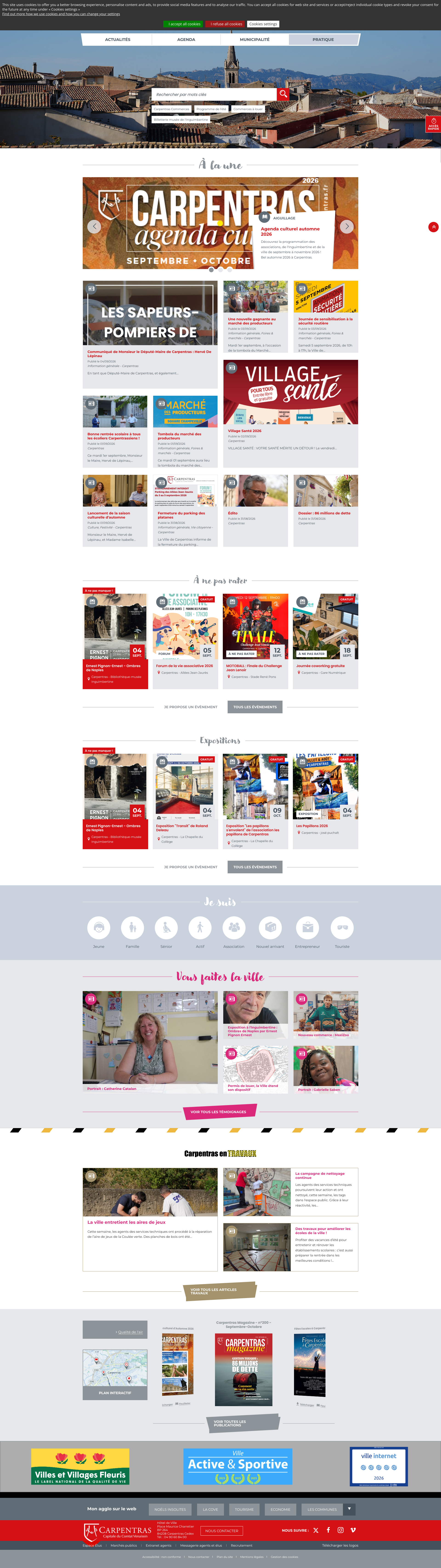 Aperçu du site