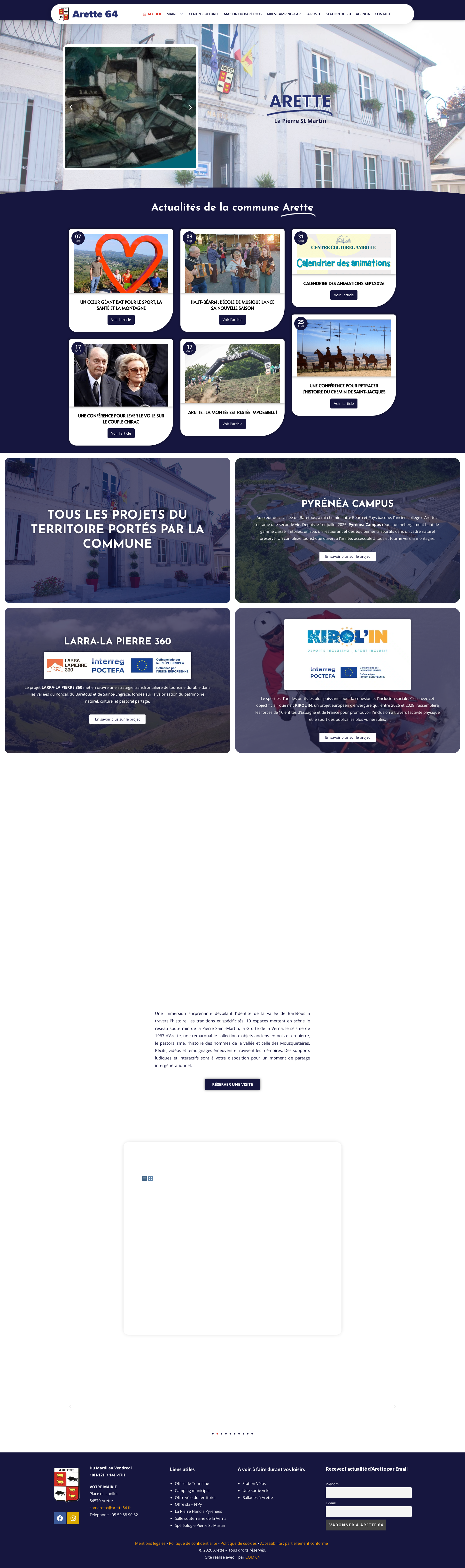 Aperçu du site