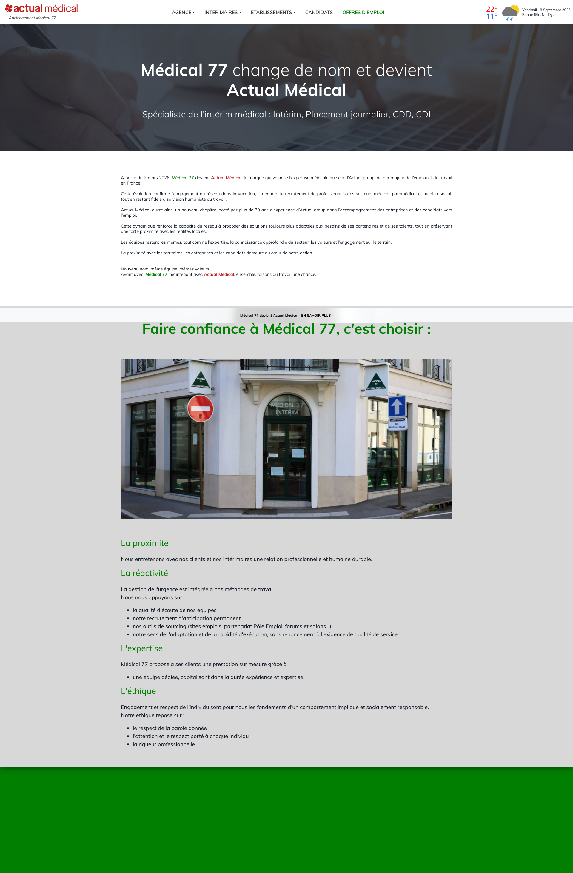 Aperçu du site