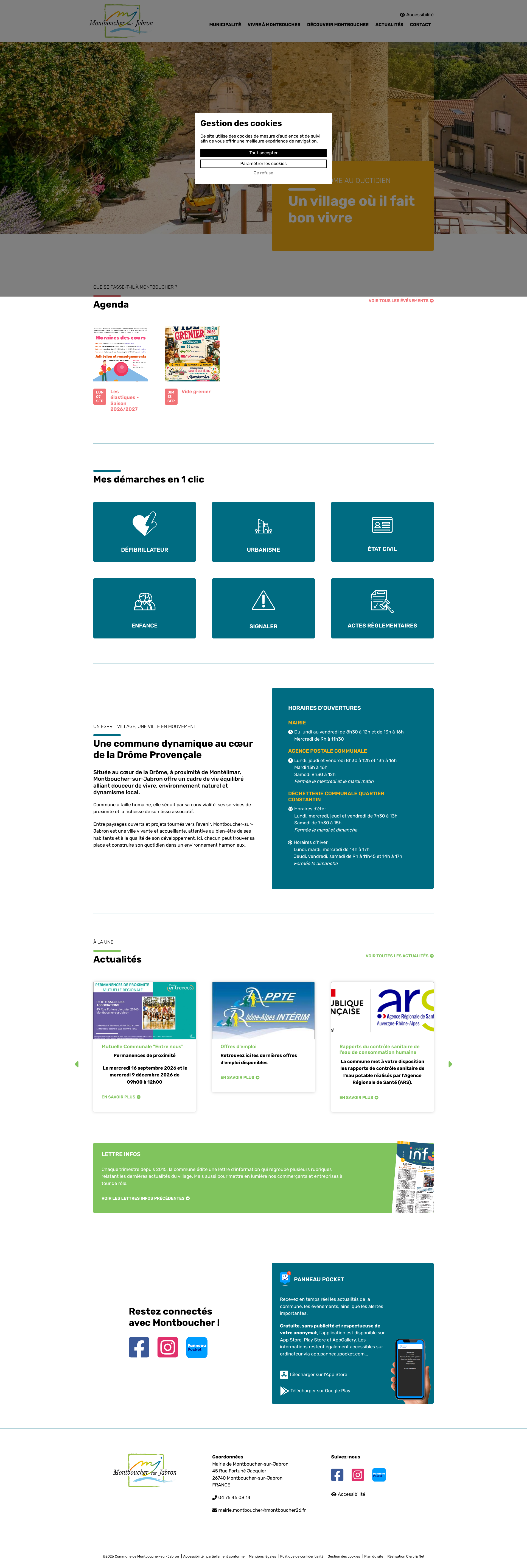 Aperçu du site