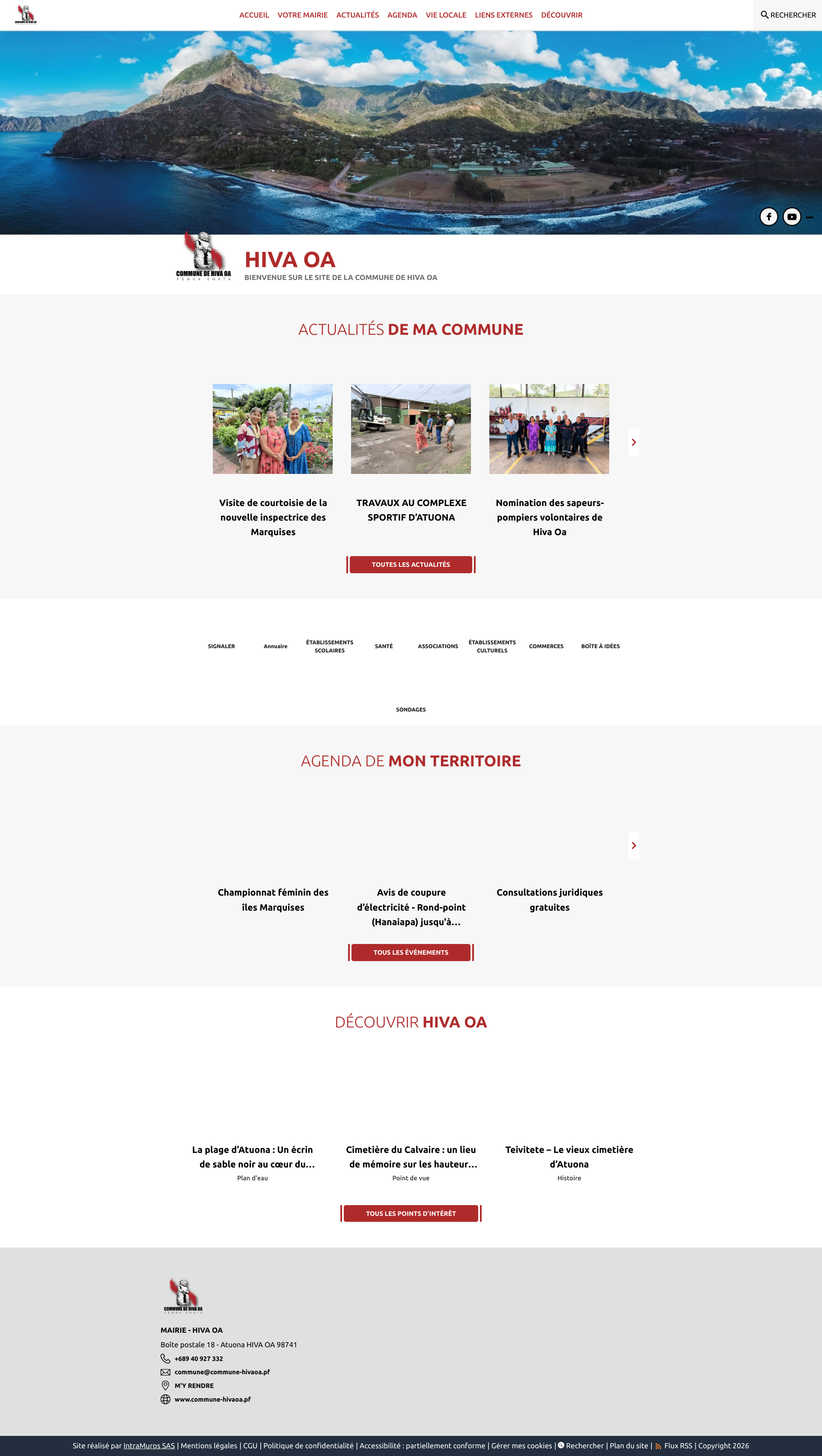 Aperçu du site