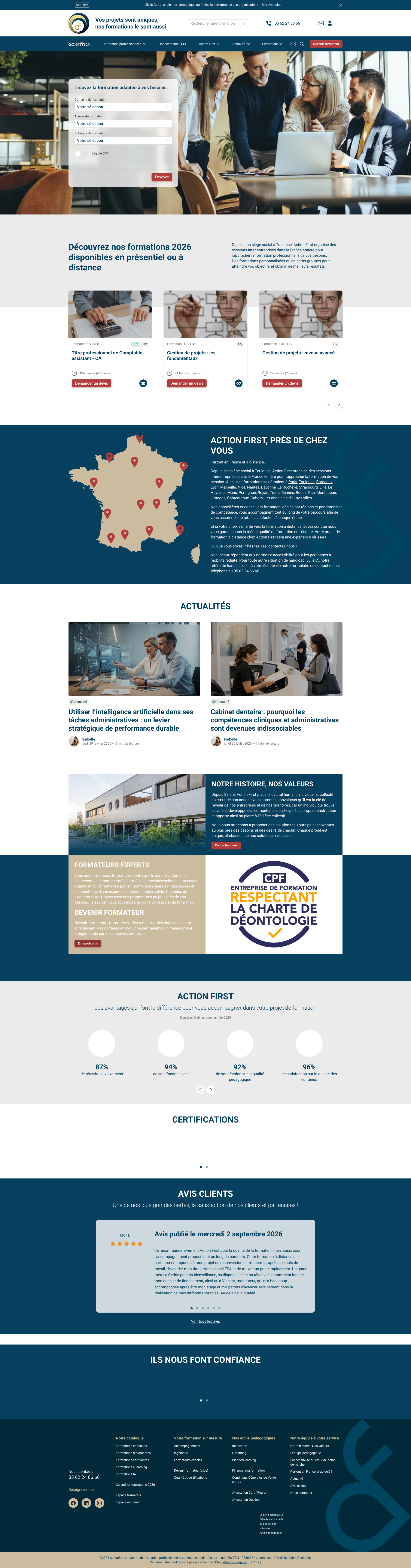 Aperçu du site