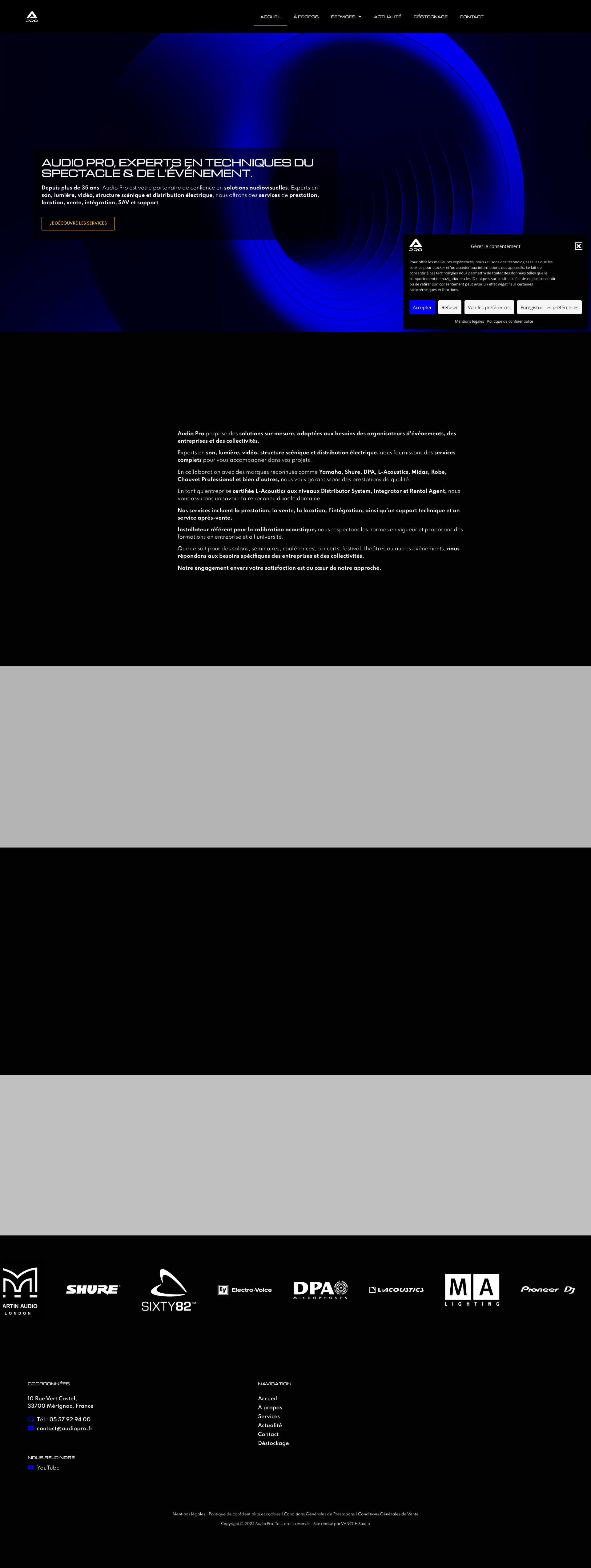 Aperçu du site