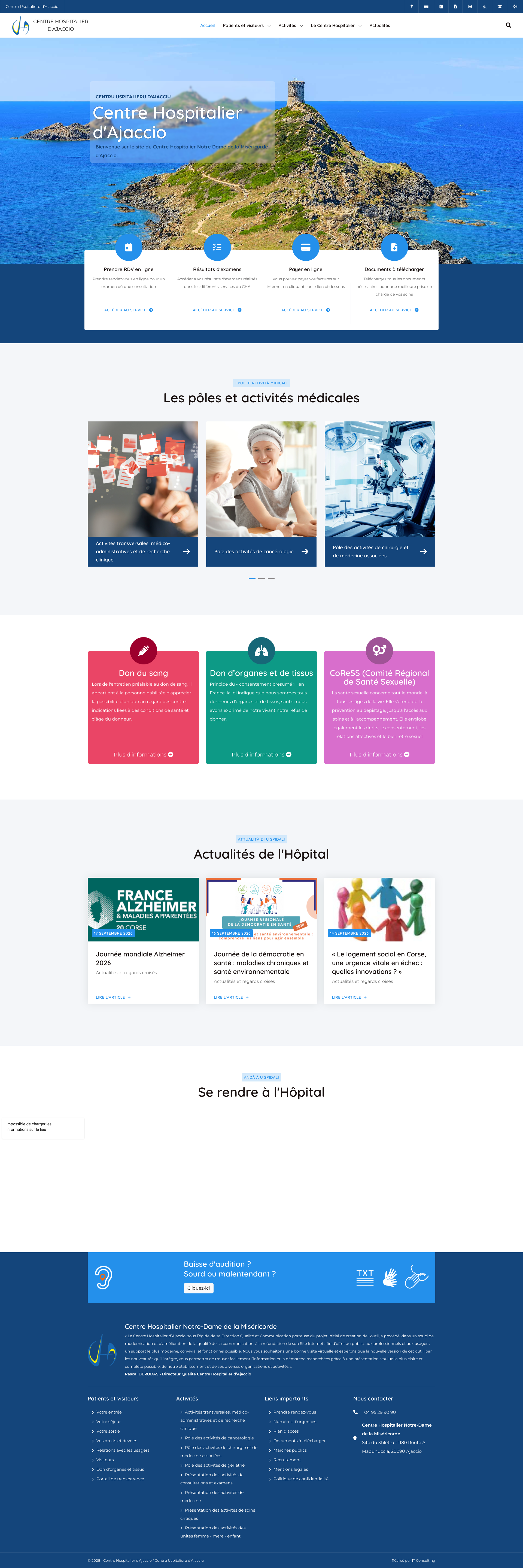 Aperçu du site