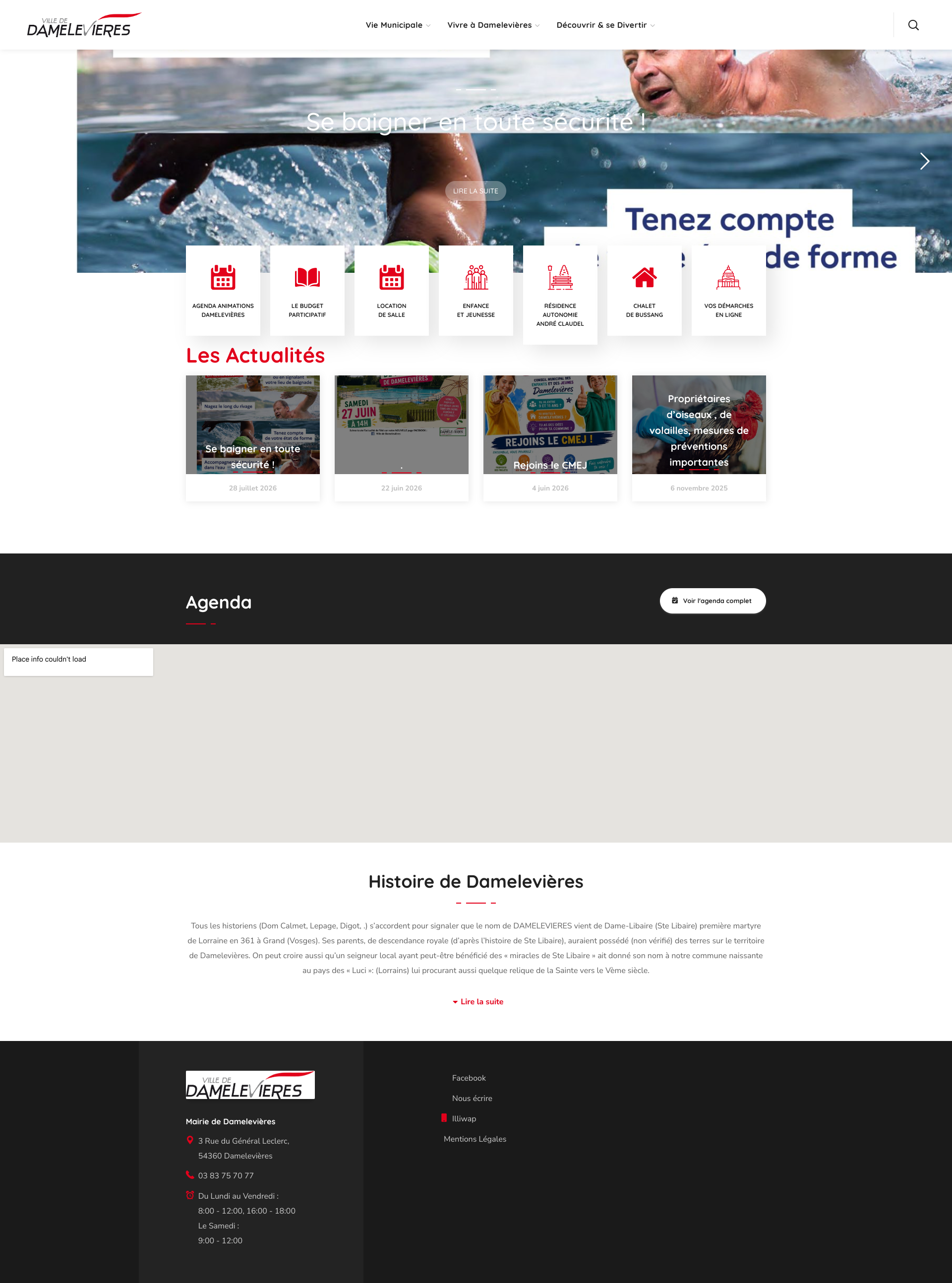 Aperçu du site