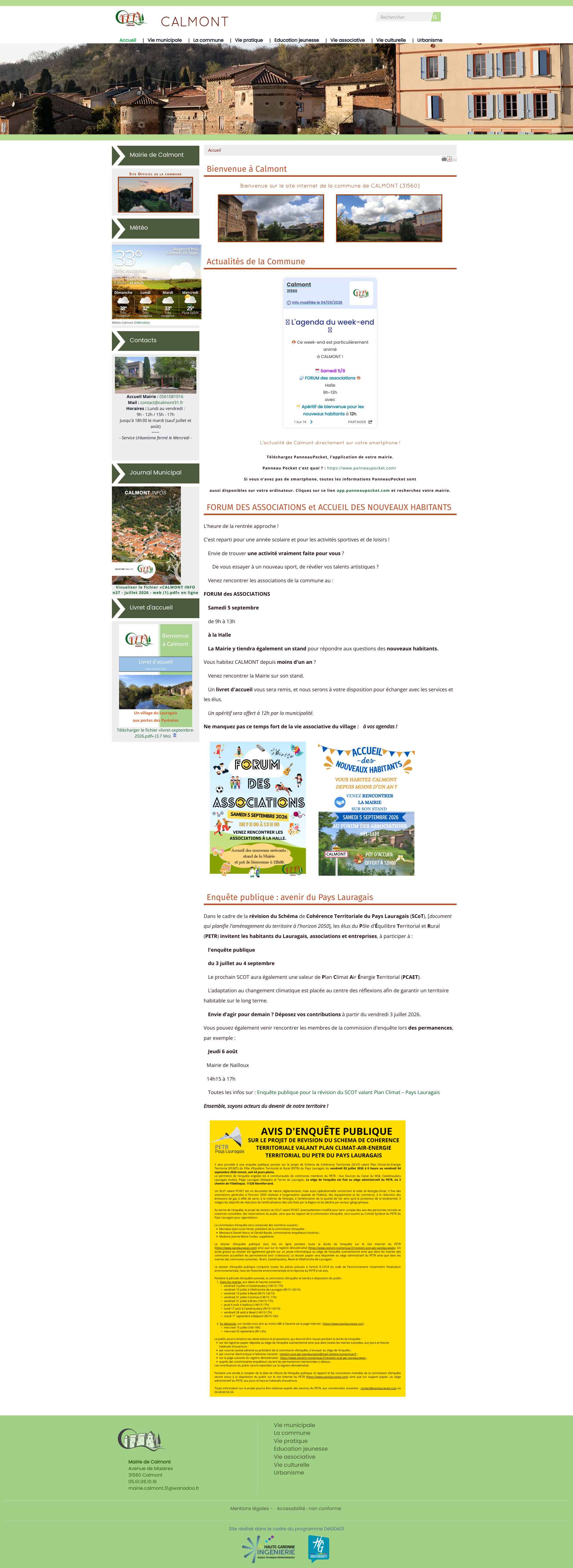Aperçu du site
