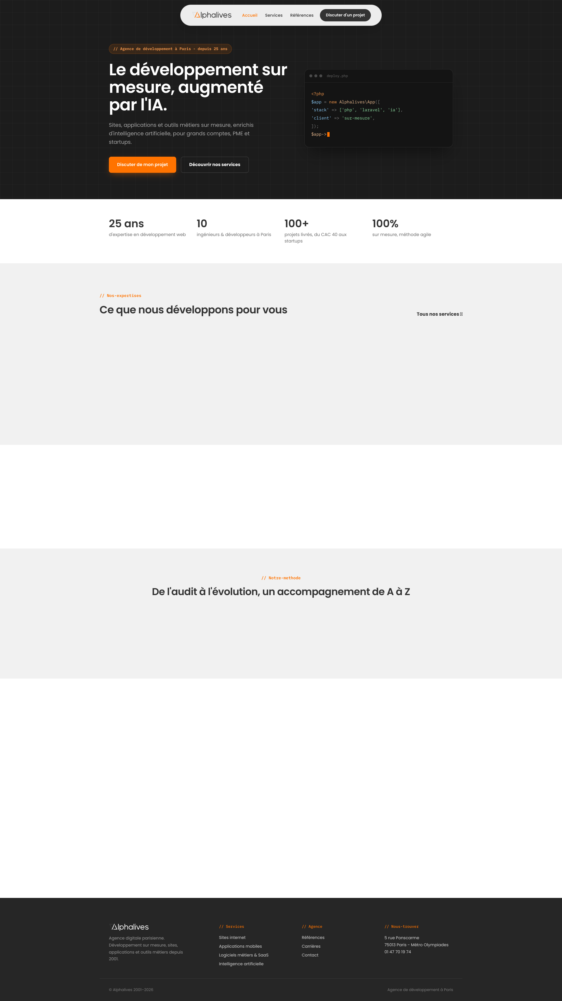 Aperçu du site