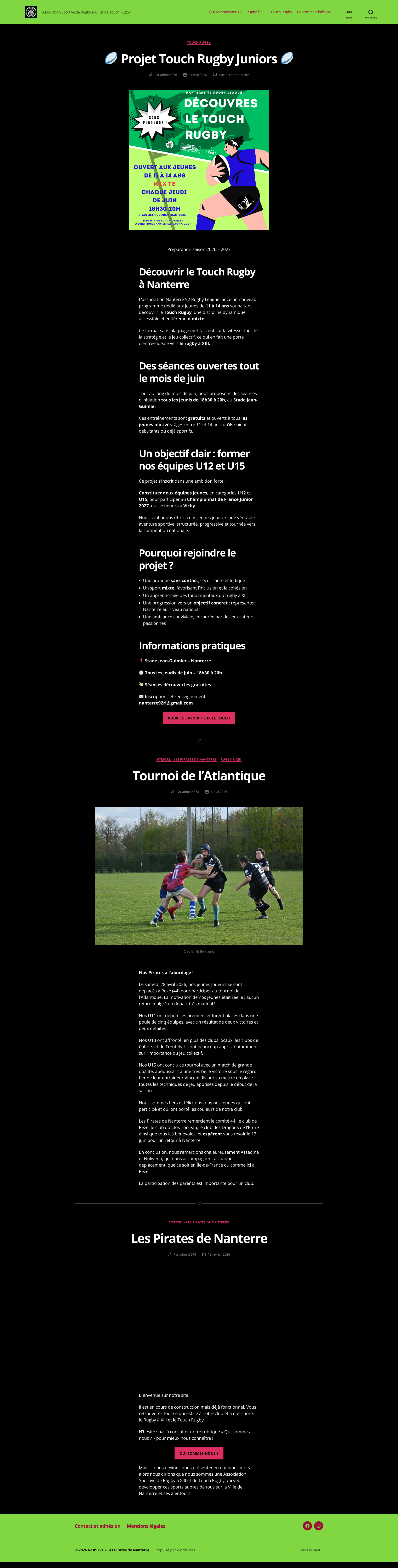 Aperçu du site