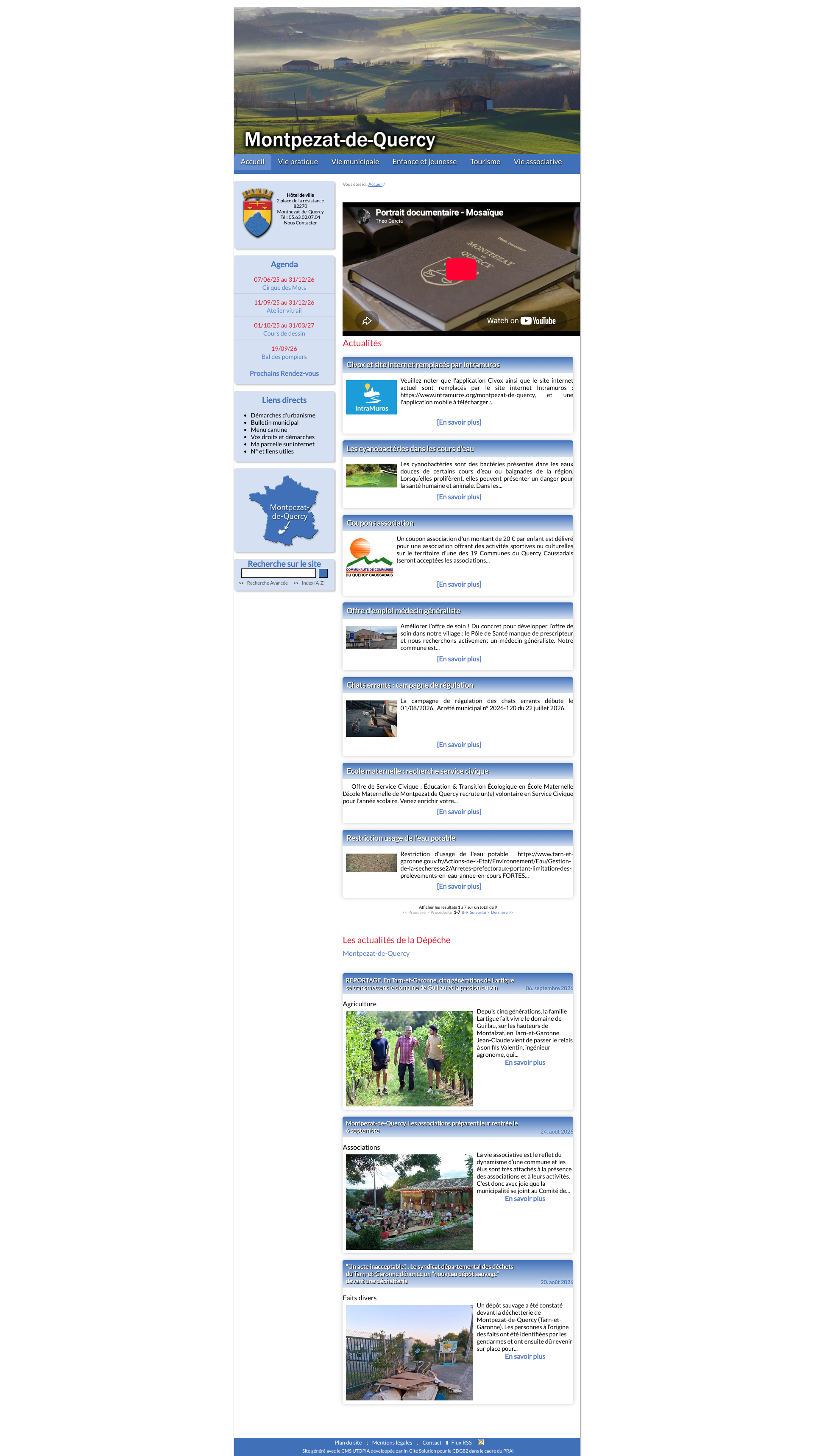 Aperçu du site