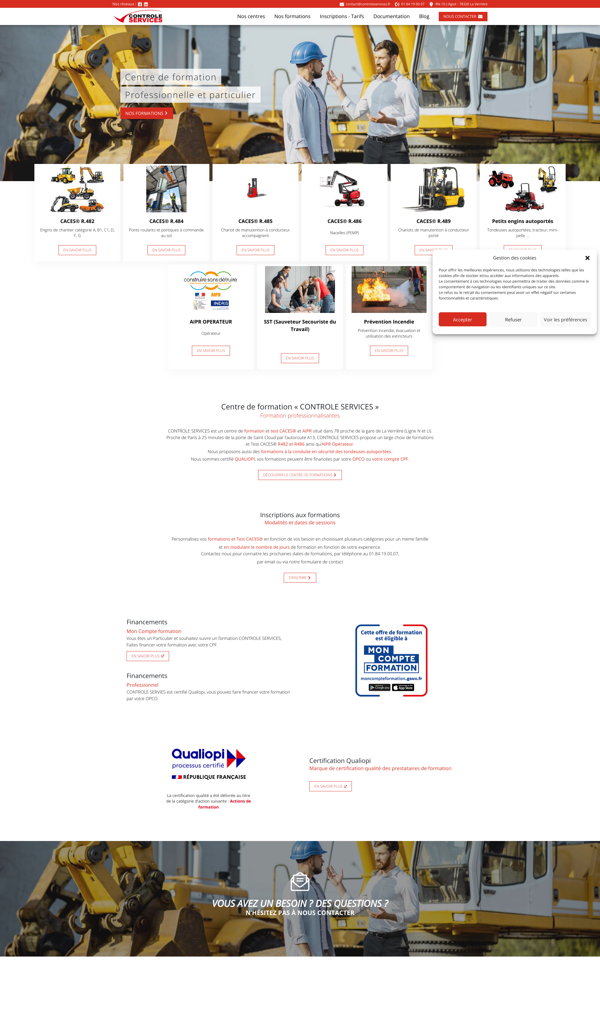 Aperçu du site