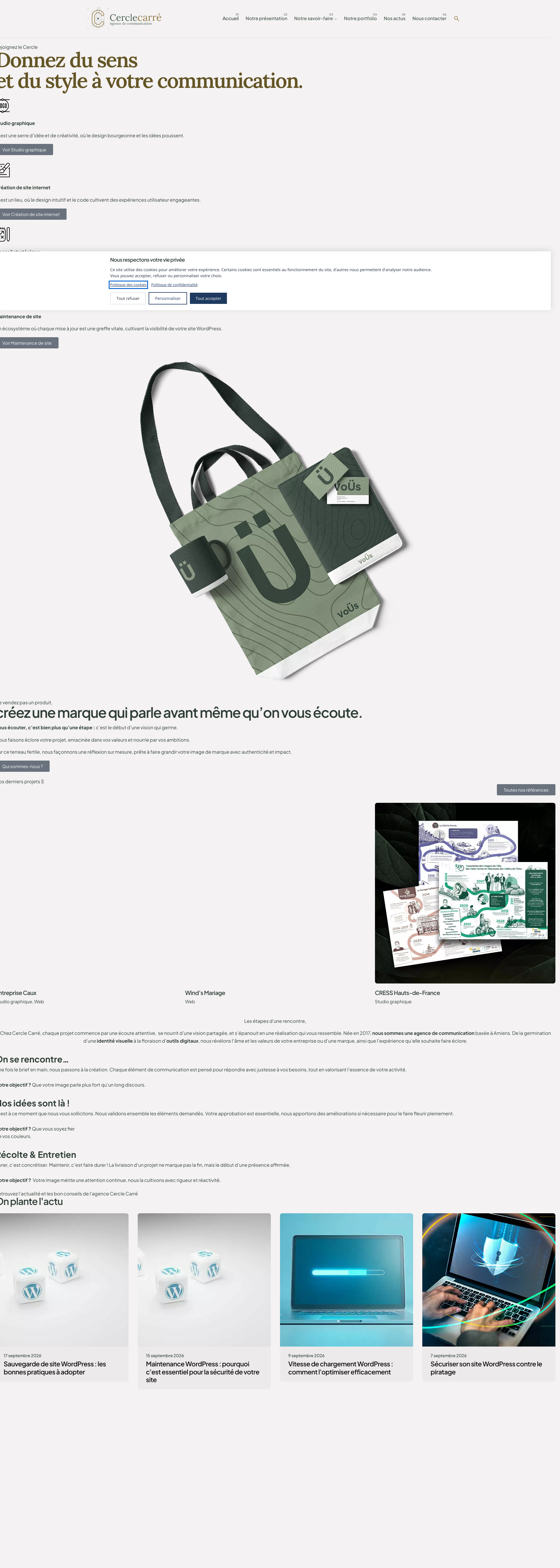 Aperçu du site