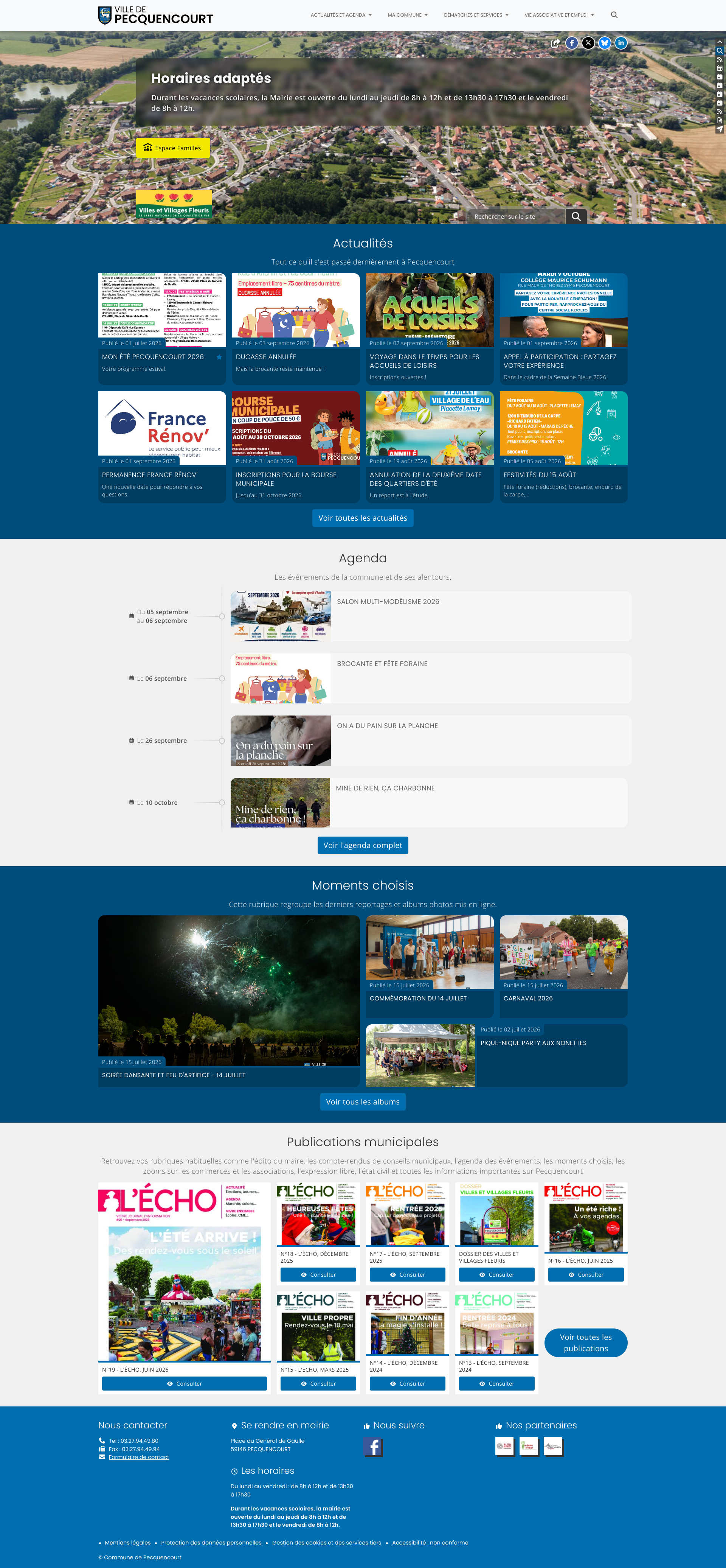Aperçu du site