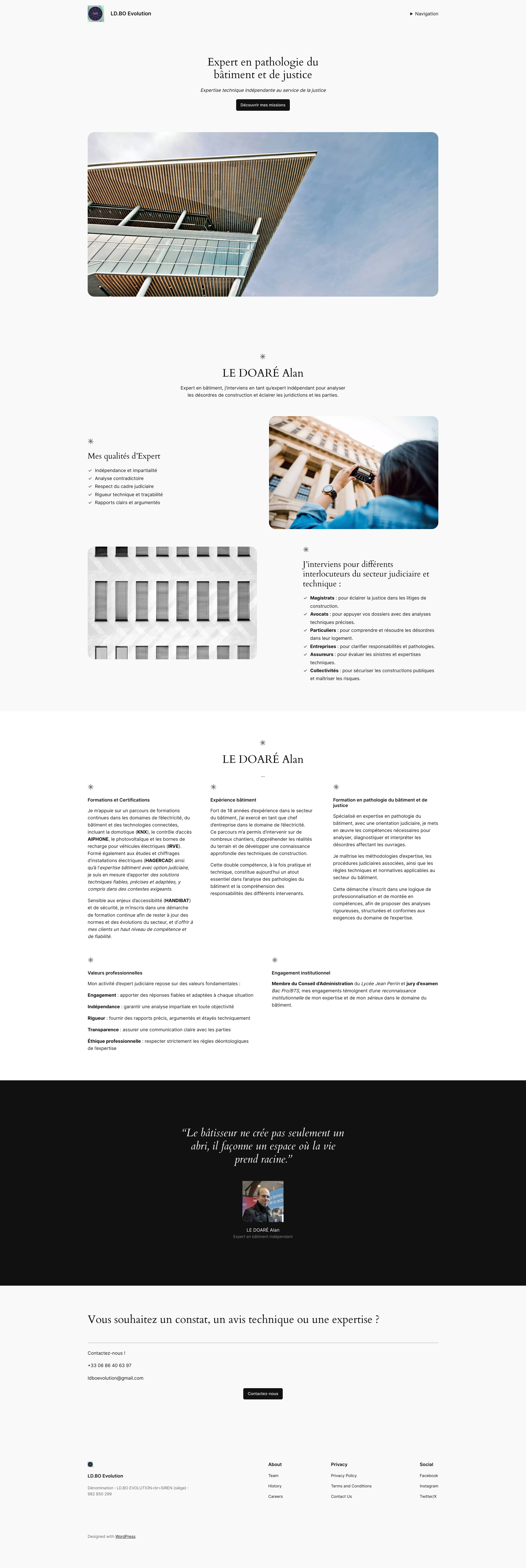 Aperçu du site