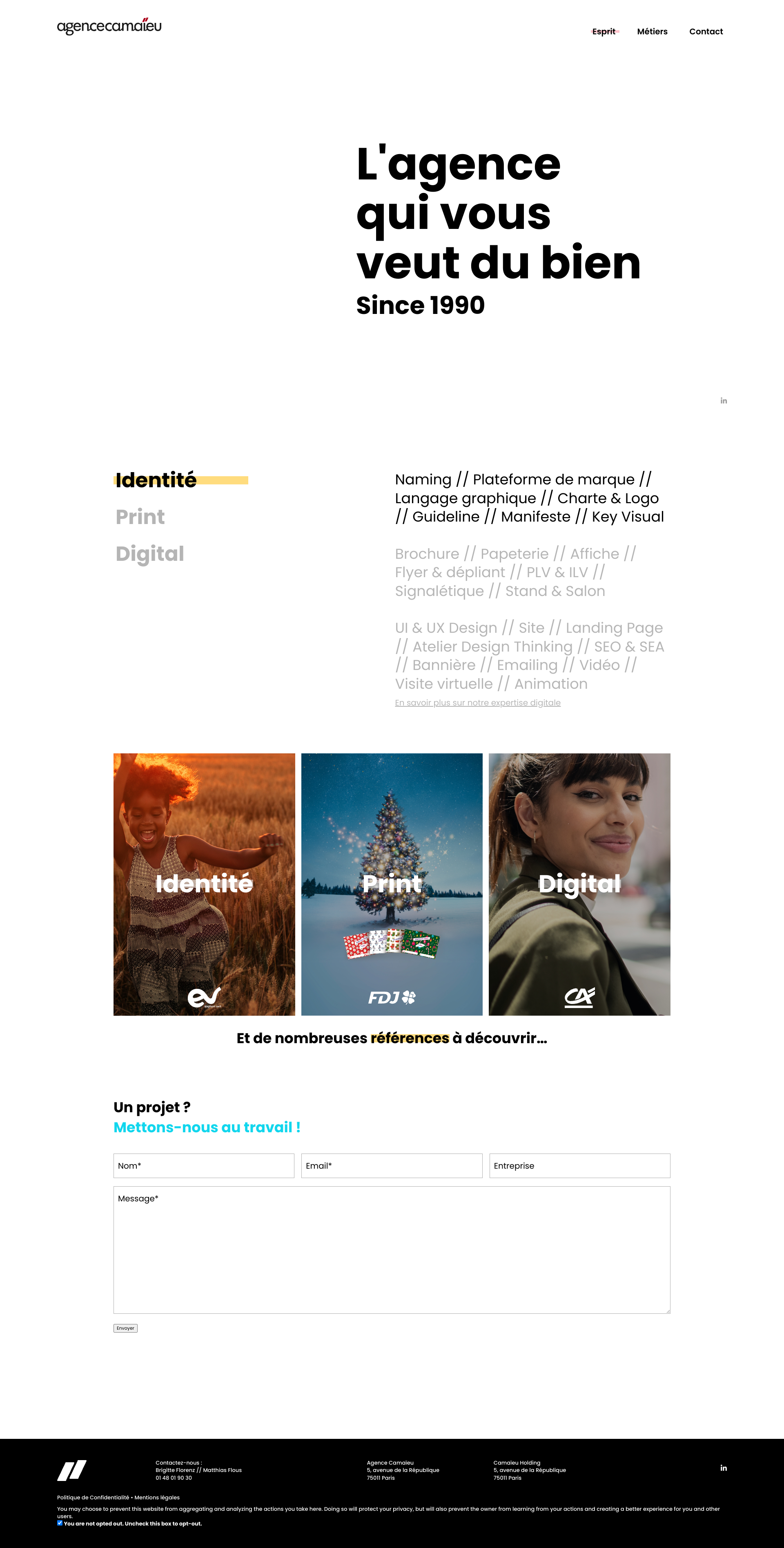 Aperçu du site