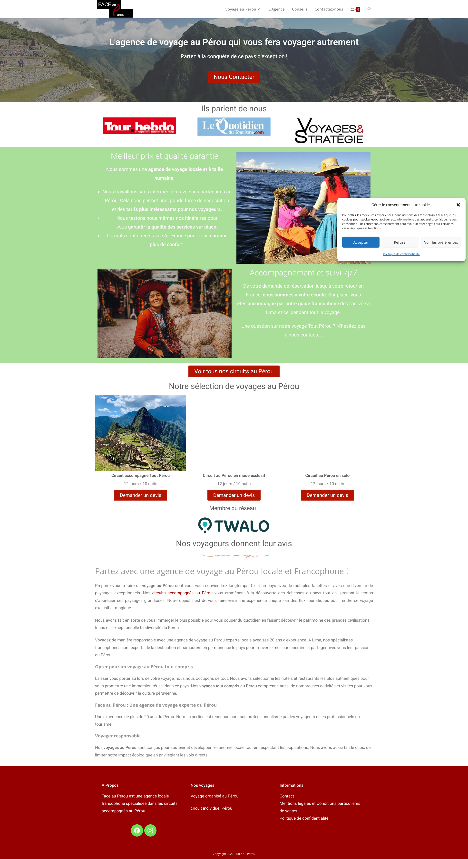Aperçu du site