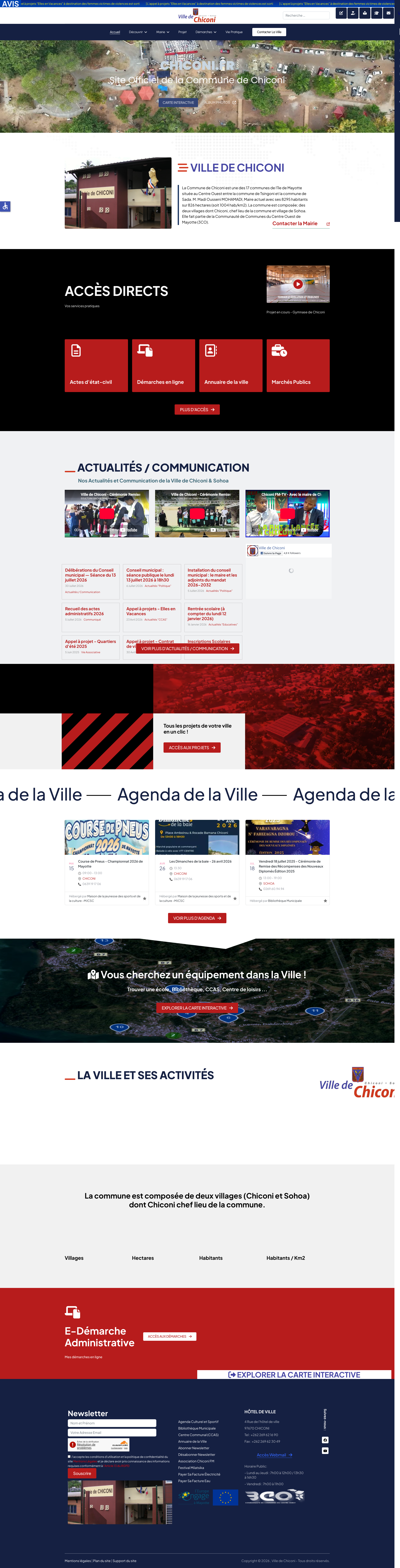 Aperçu du site