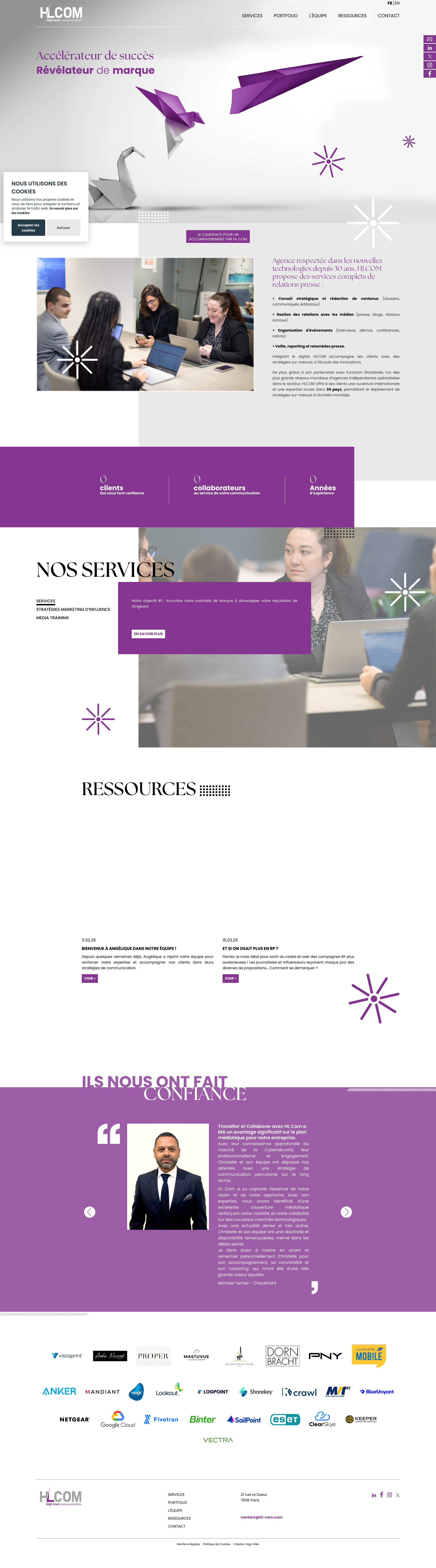Aperçu du site