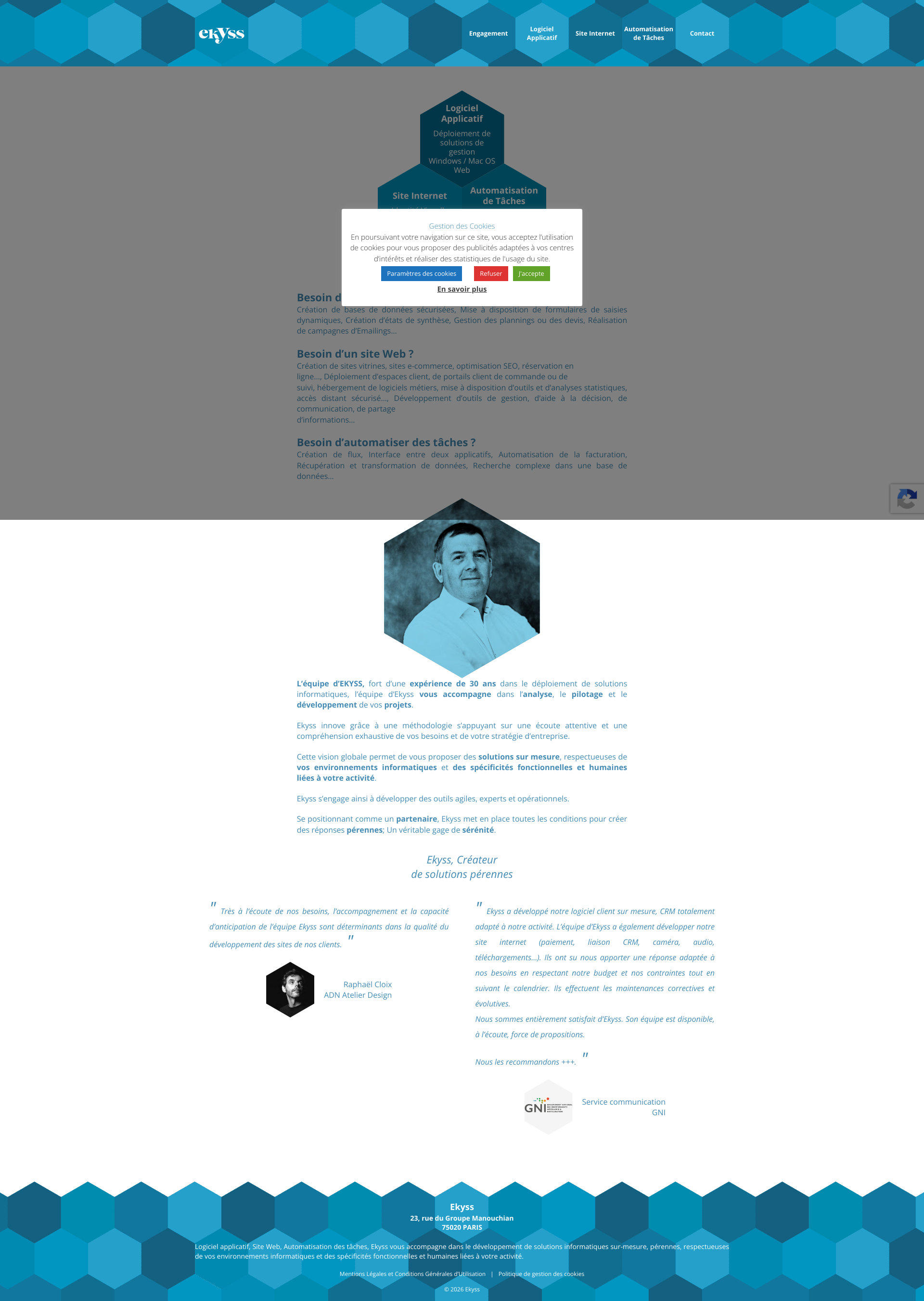 Aperçu du site