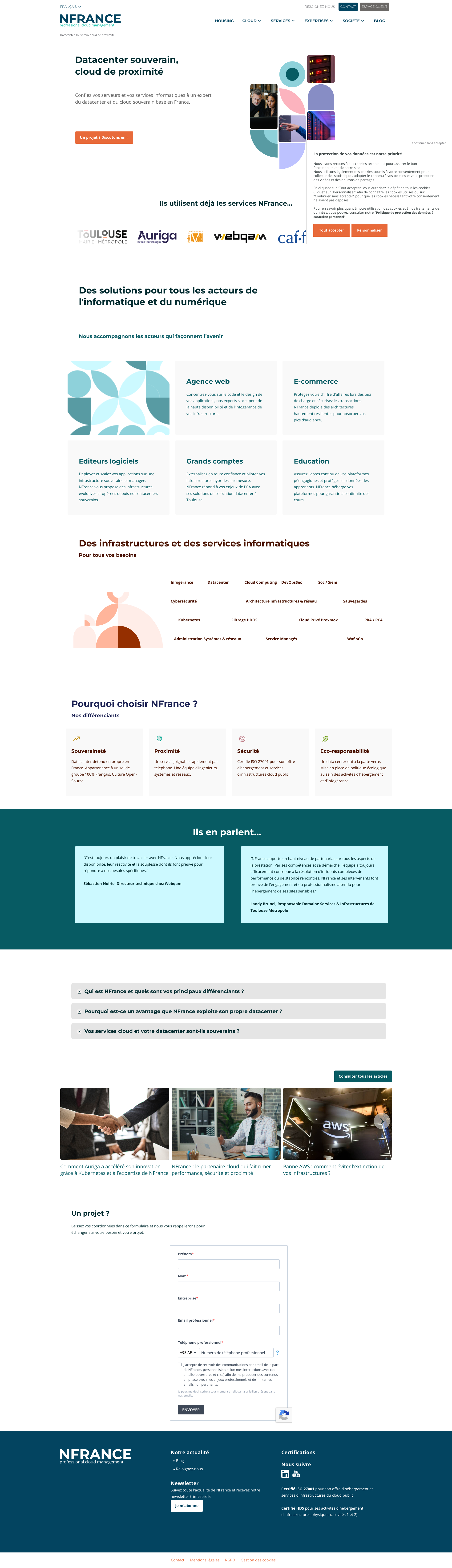 Aperçu du site