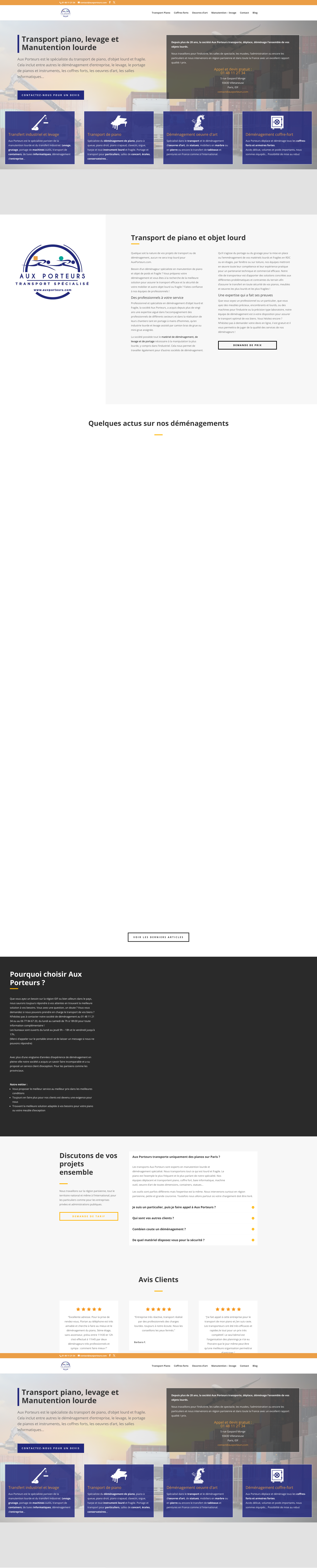 Aperçu du site