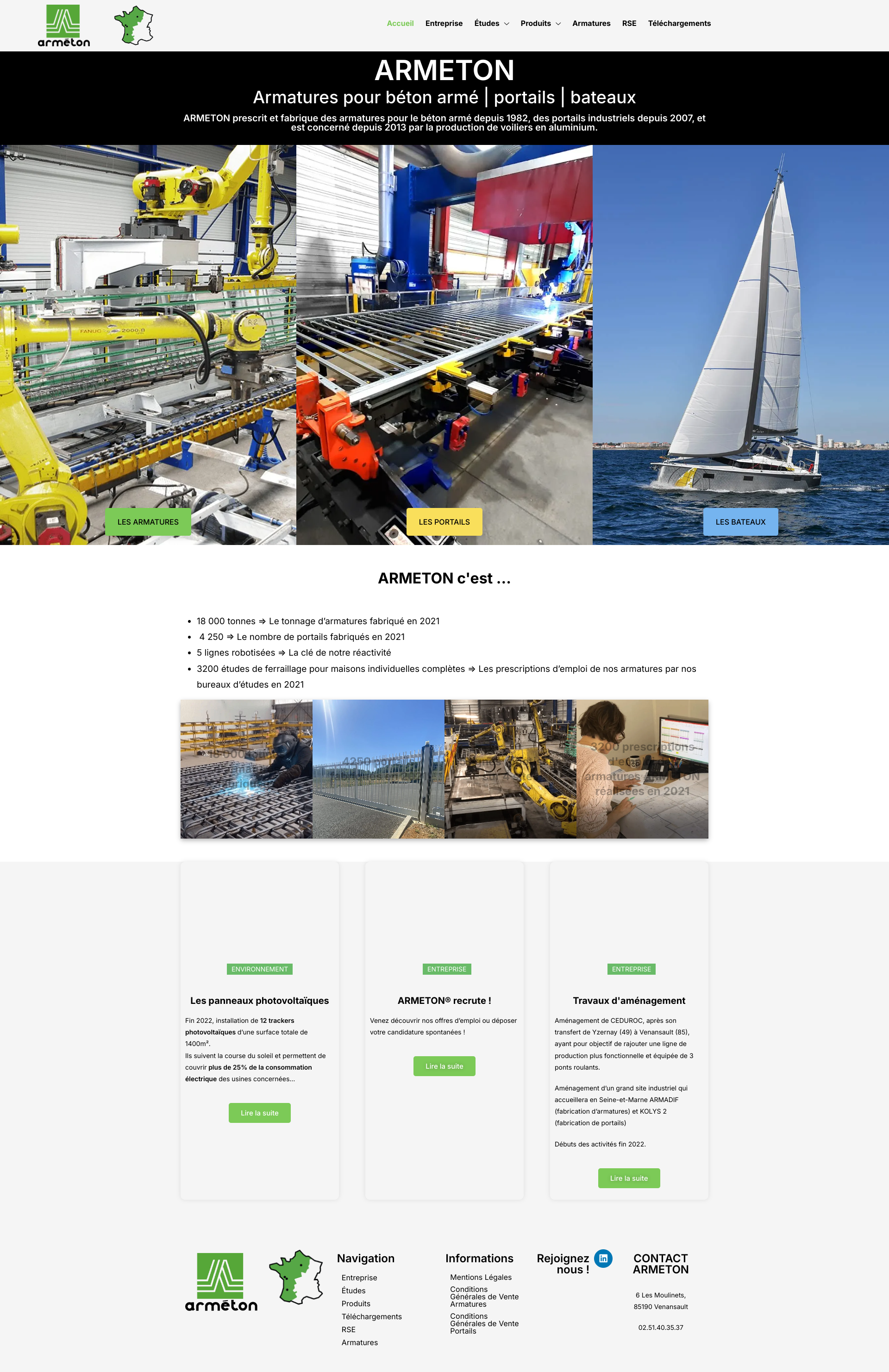 Aperçu du site