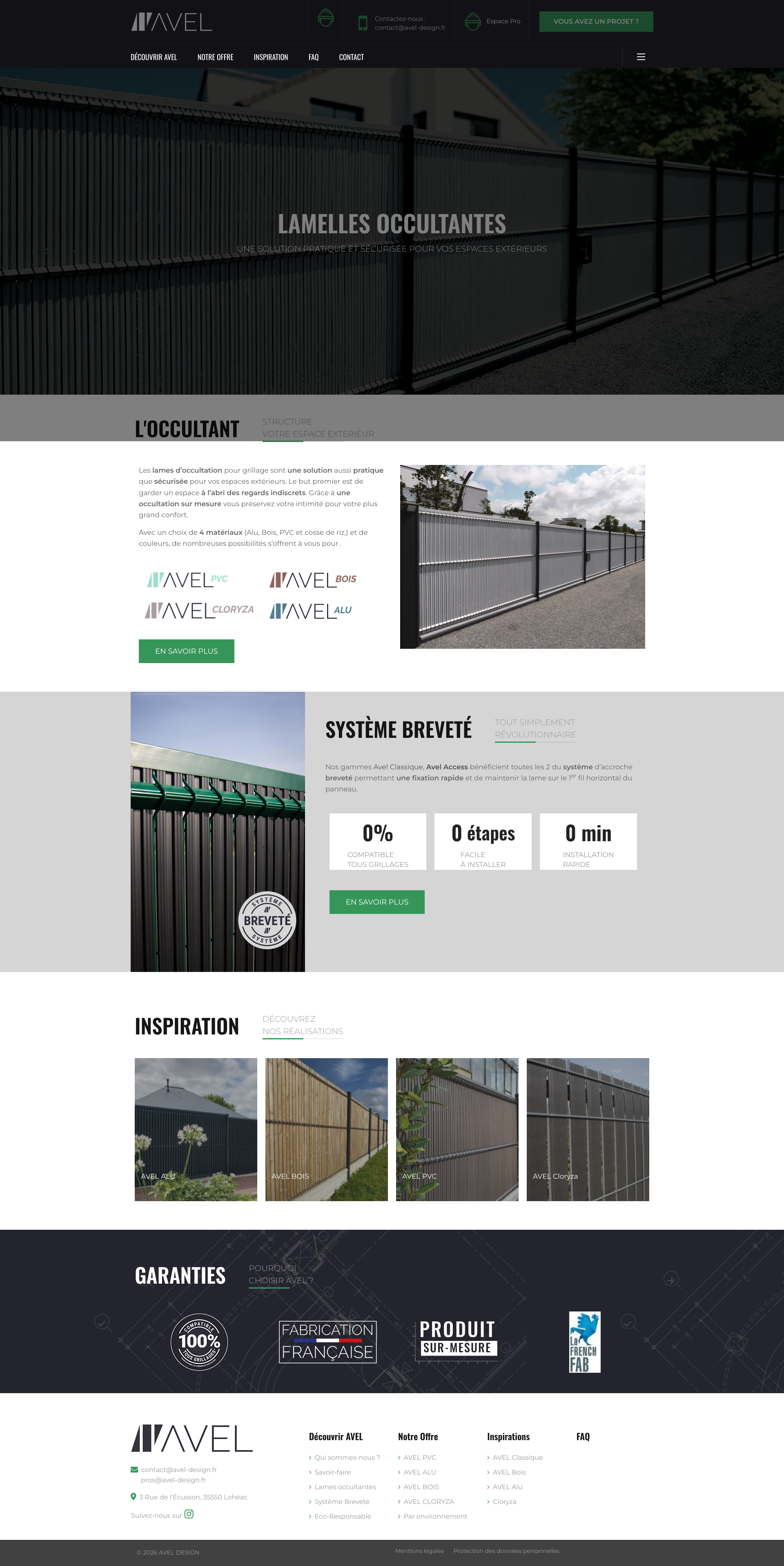 Aperçu du site