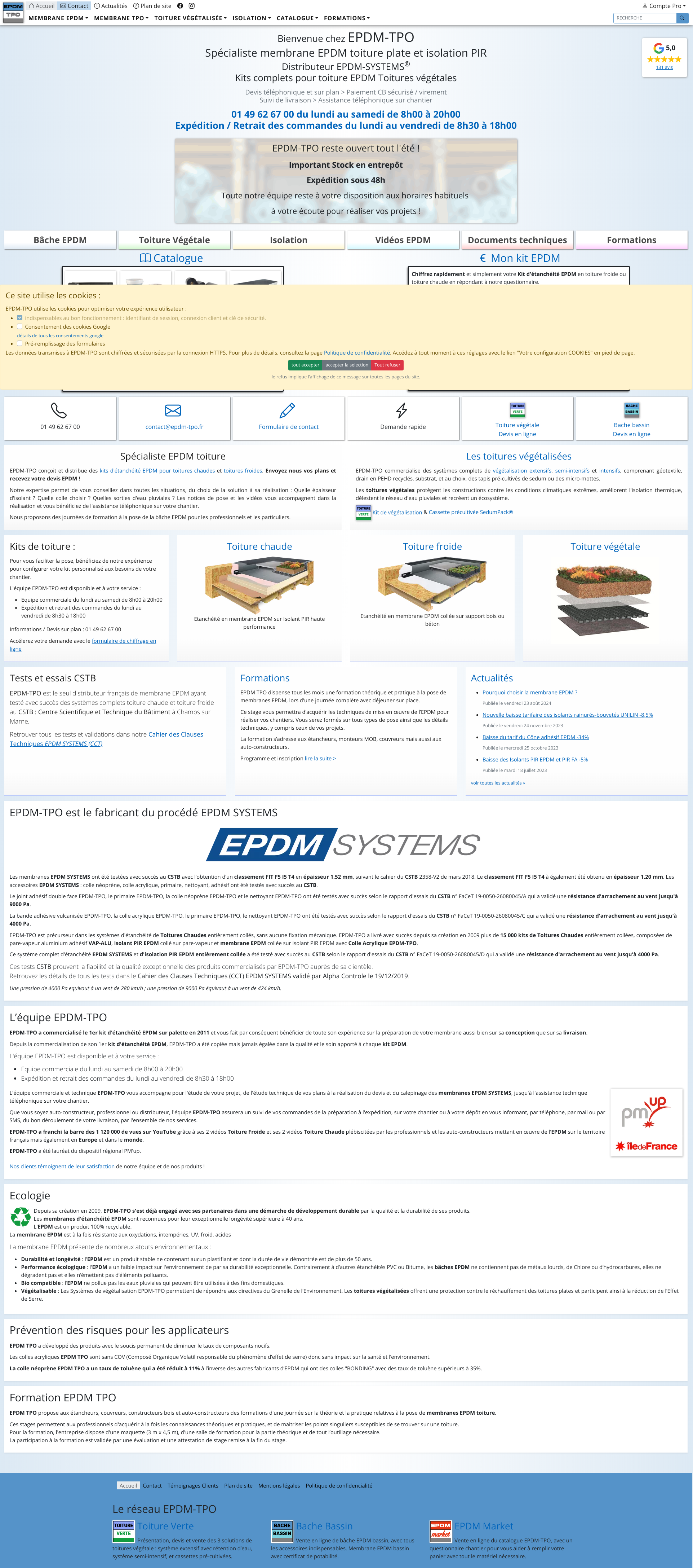 Aperçu du site