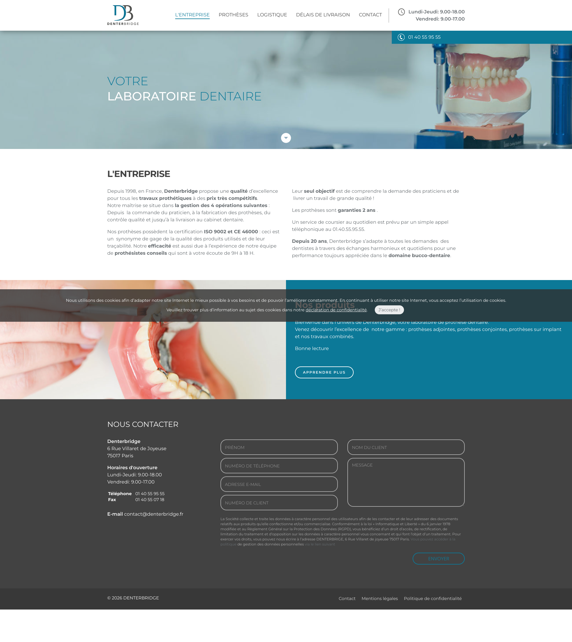 Aperçu du site