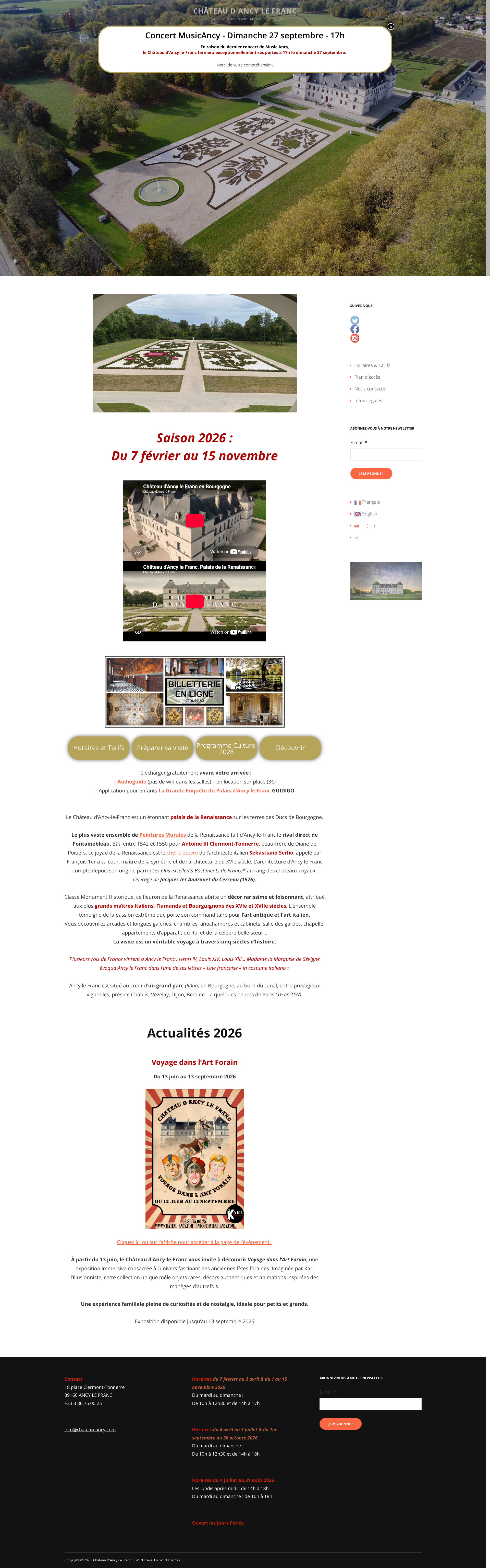 Aperçu du site