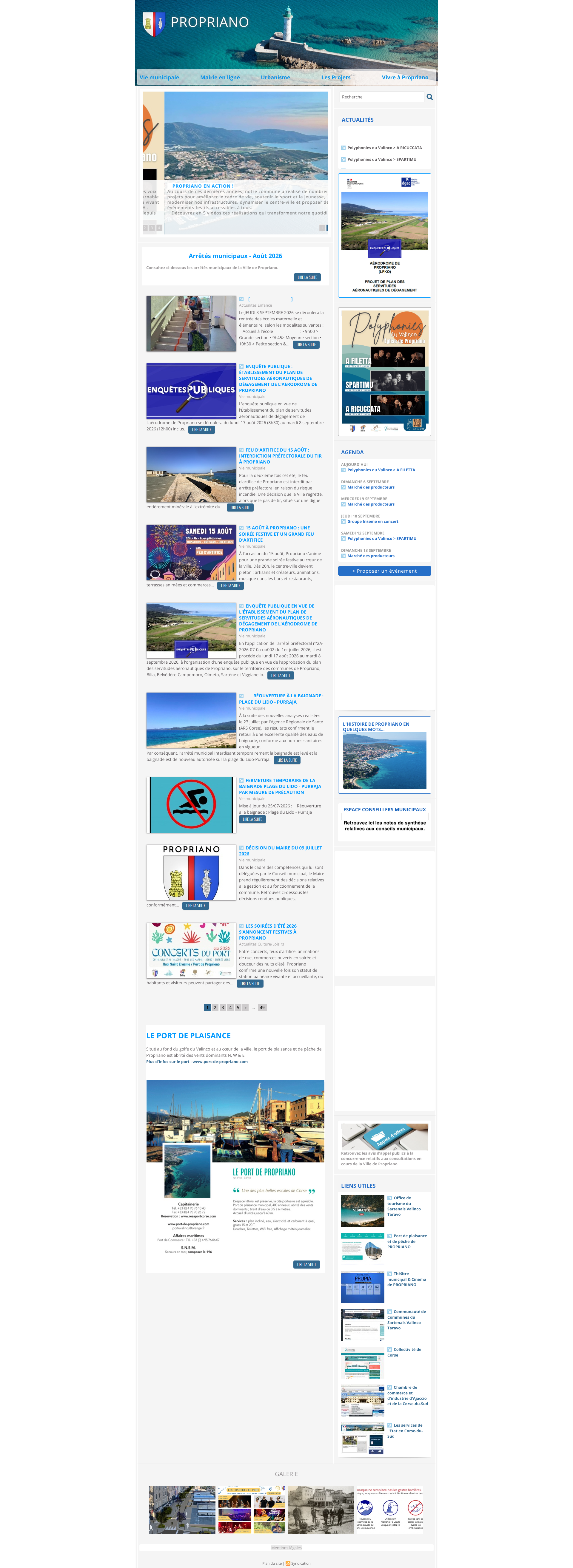Aperçu du site
