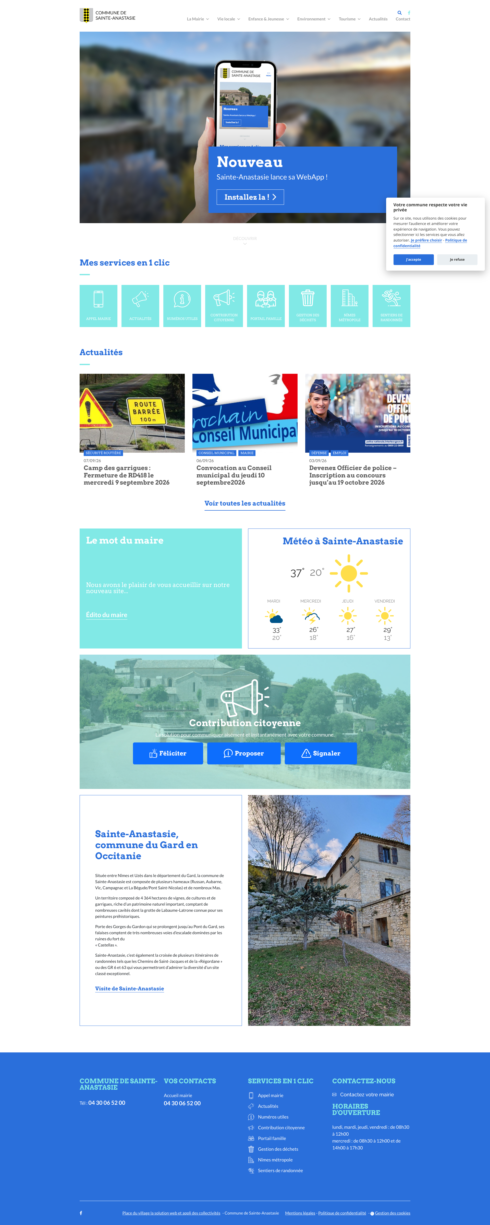 Aperçu du site